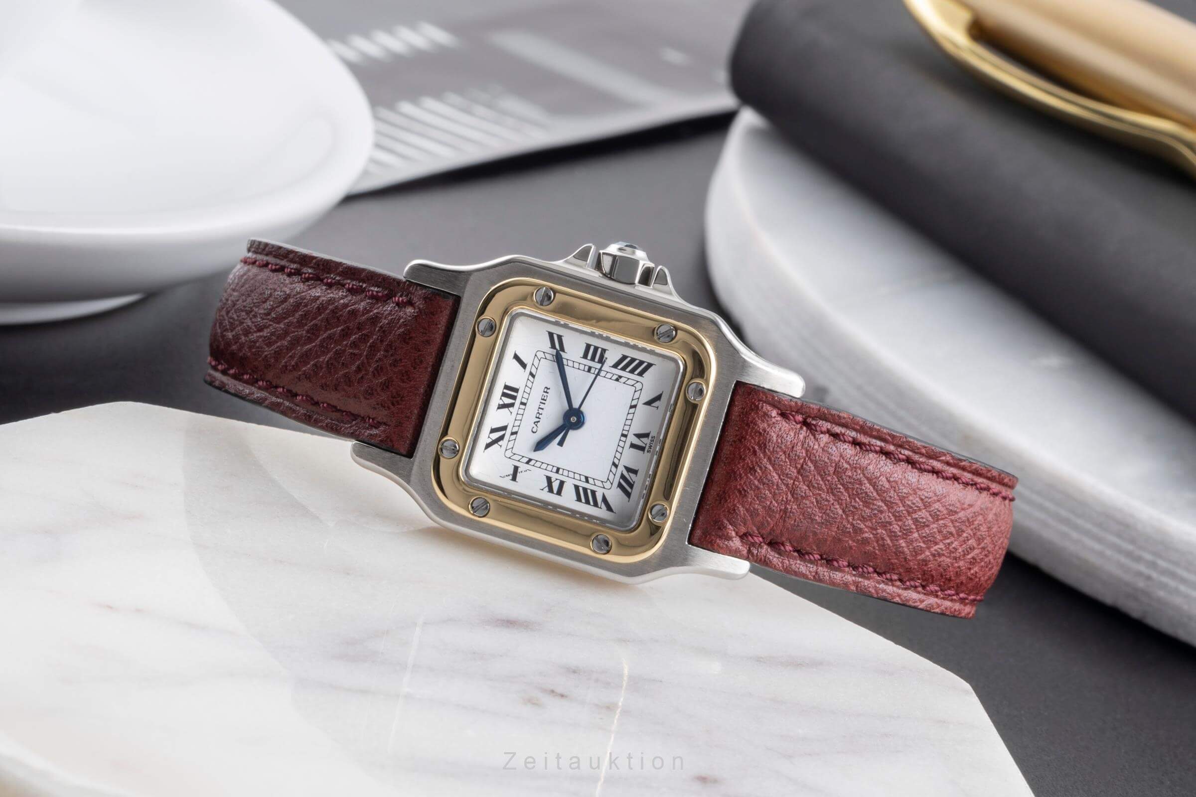 Cartier Santos acier / or  automatique montre pour femmes 0902  [2406568]