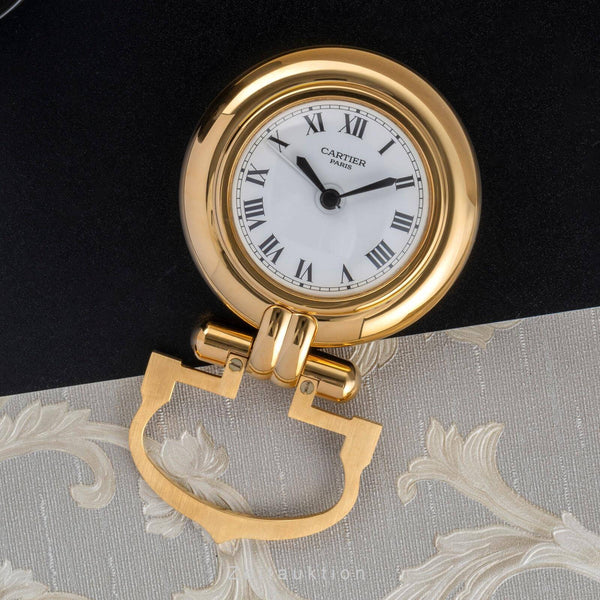 Cartier Pendulette gilt / steel quartz unisex Vintage  [2406570]