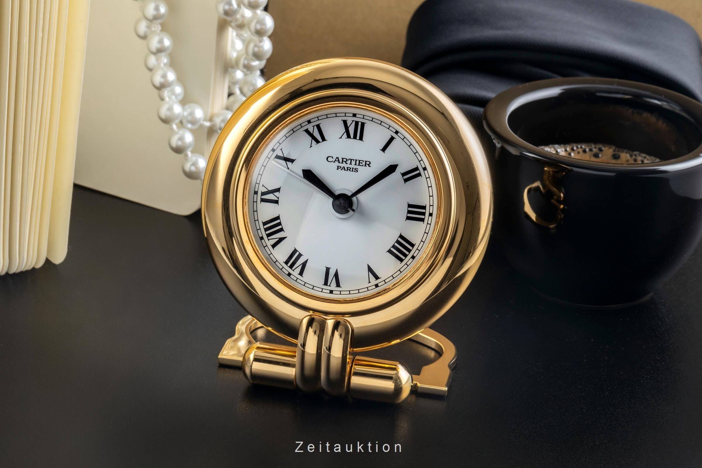 Cartier Pendulette gilt / steel quartz unisex Vintage  [2406570]