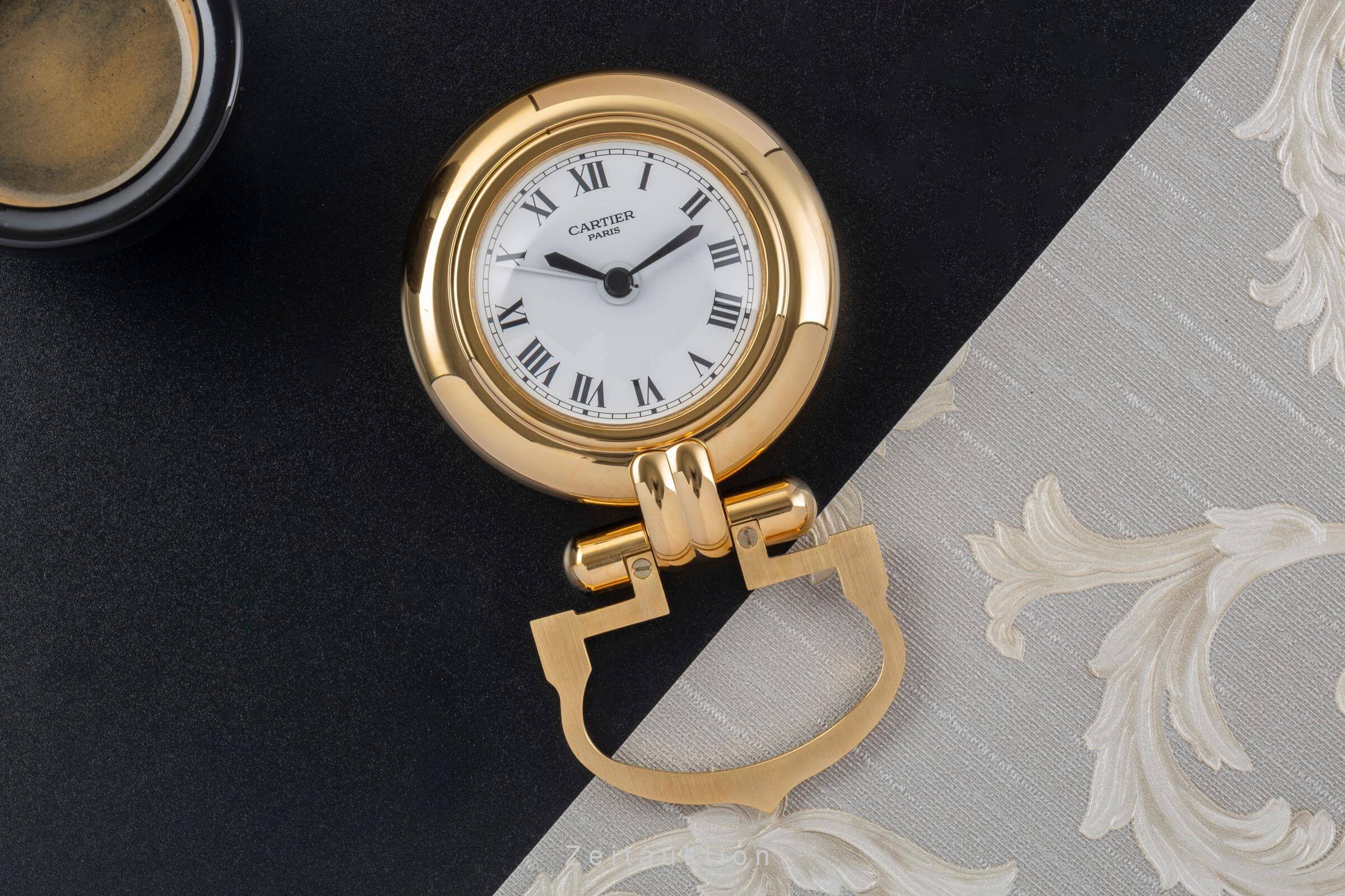 Cartier Pendulette gilt / steel quartz unisex Vintage  [2406570]