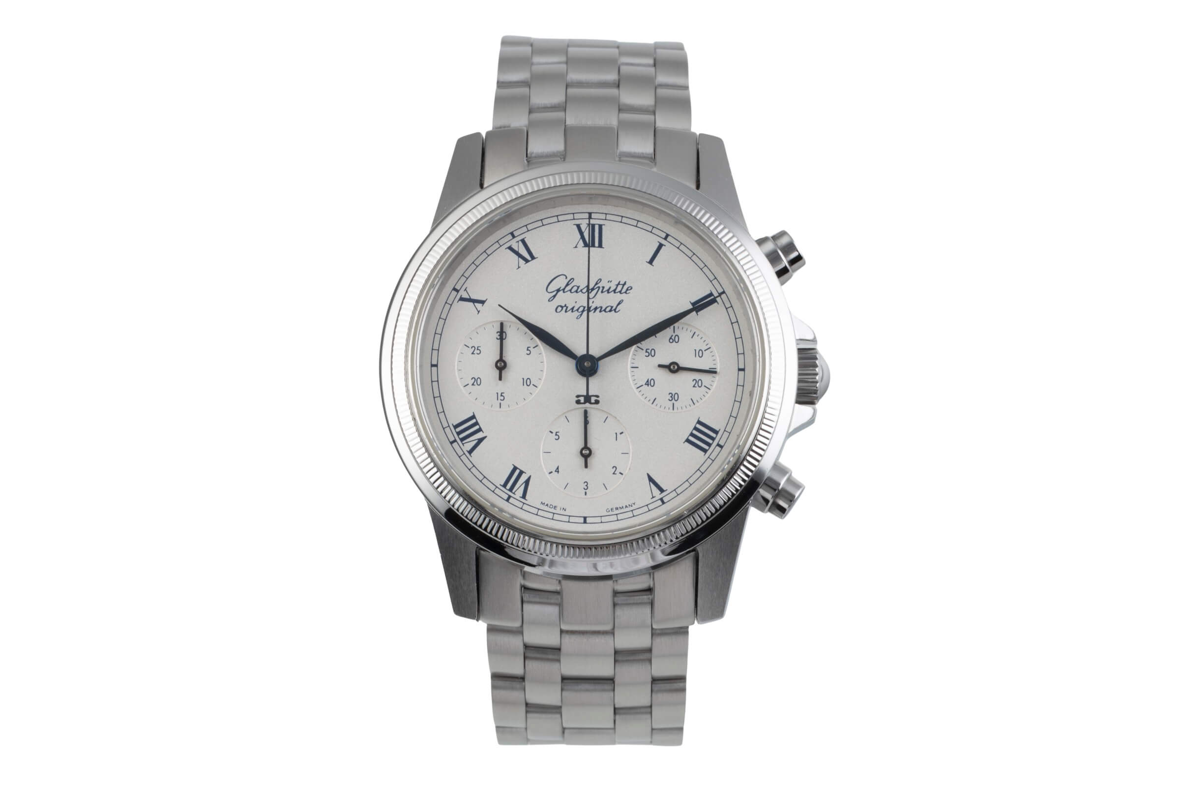 Glashütte Senator cronógrafo acero automático reloj para caballeros 10-66-02-03-04  [2406613]