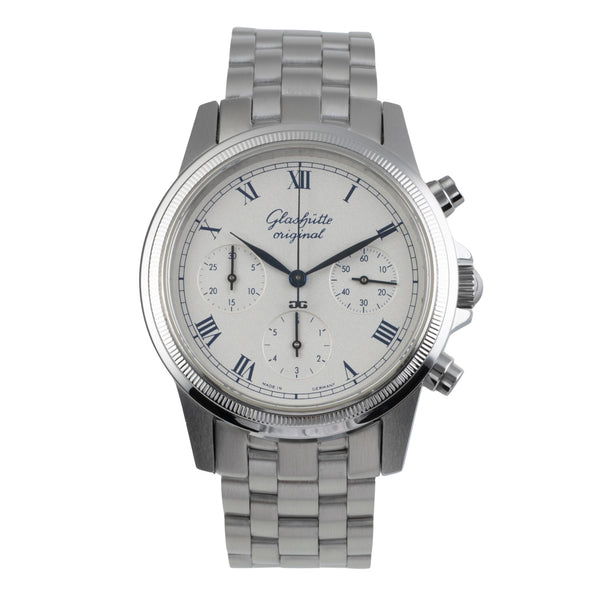 Glashütte Senator cronógrafo acero automático reloj para caballeros 10-66-02-03-04  [2406613]