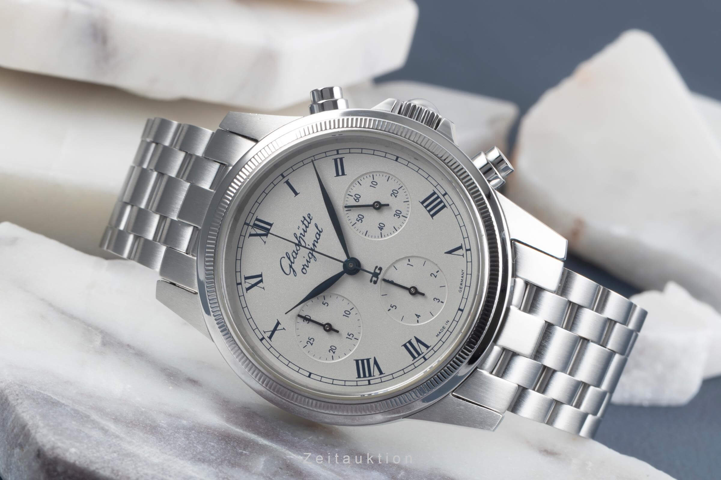 Glashütte Senator cronógrafo acero automático reloj para caballeros 10-66-02-03-04  [2406613]