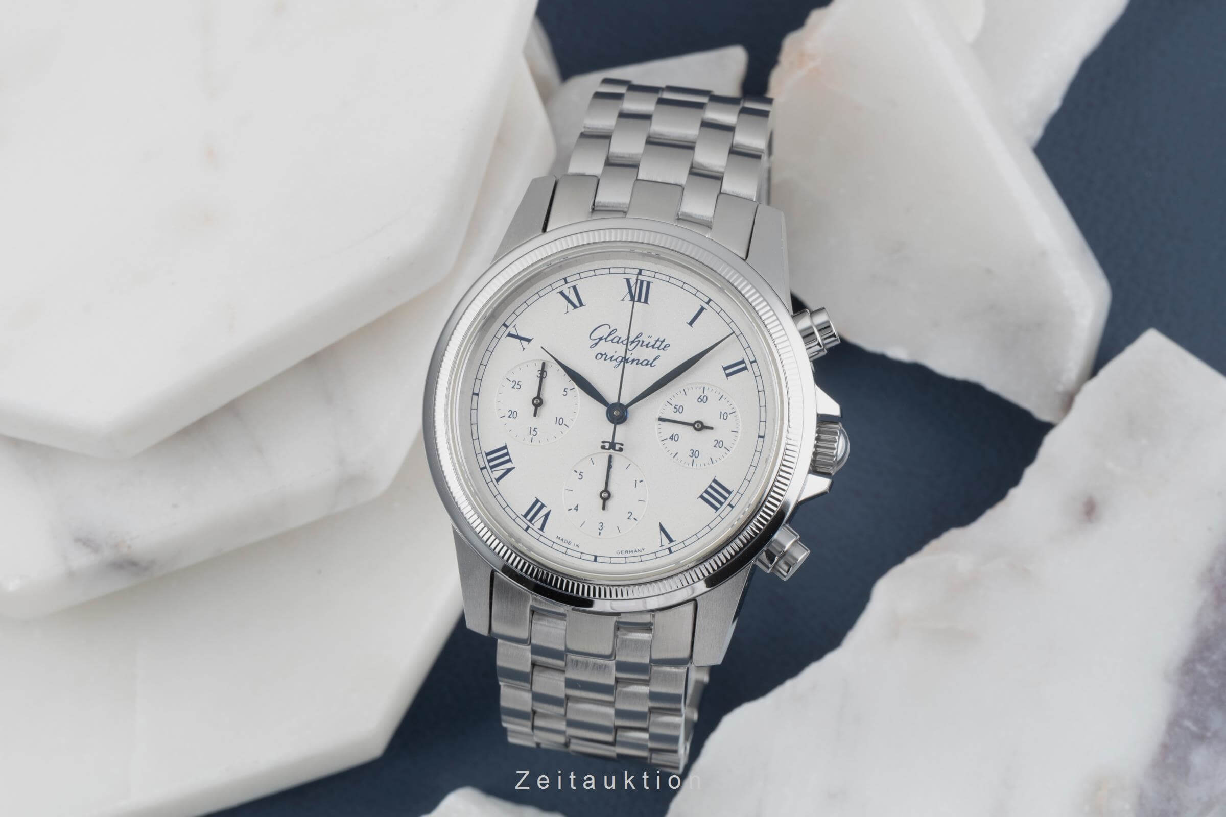 Glashütte Senator cronógrafo acero automático reloj para caballeros 10-66-02-03-04  [2406613]