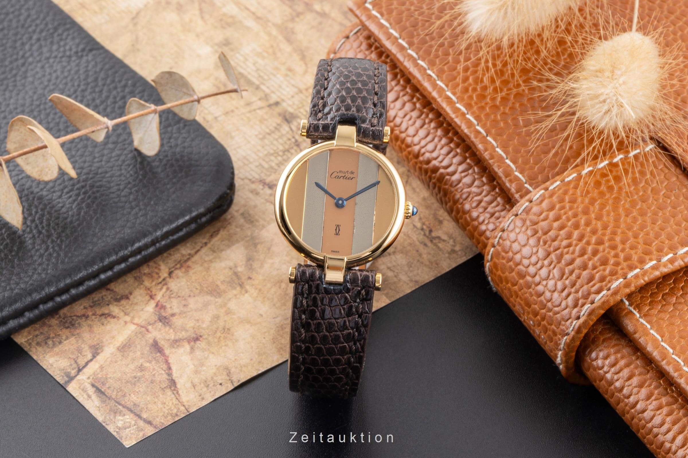 Cartier Vermeil argent doré quartz montre pour femmes  [2406645]