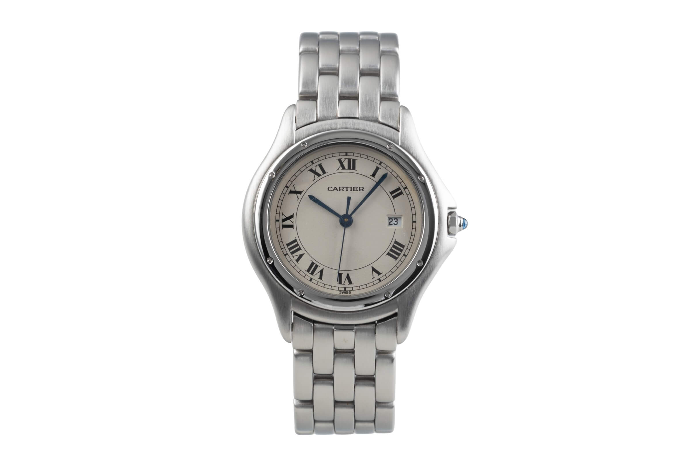 Cartier Cougar steel quartz men's watch W25013B9  [2406682]