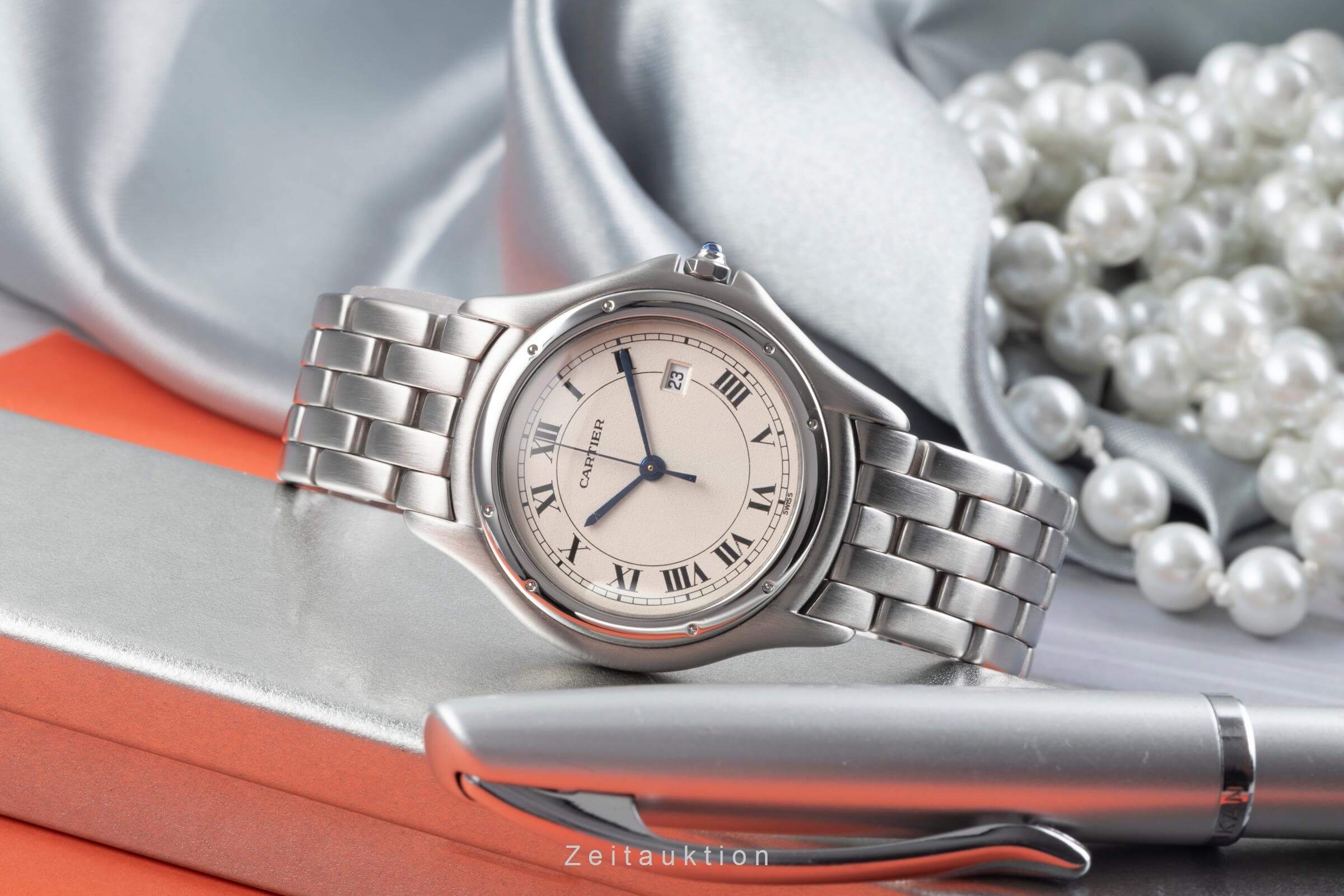 Cartier Cougar steel quartz men's watch W25013B9  [2406682]