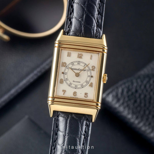 Jaeger LeCoultre Reverso 18K (0,750) Gold Handaufzug Herrenuhr Ref. 6184.21 [2406683]