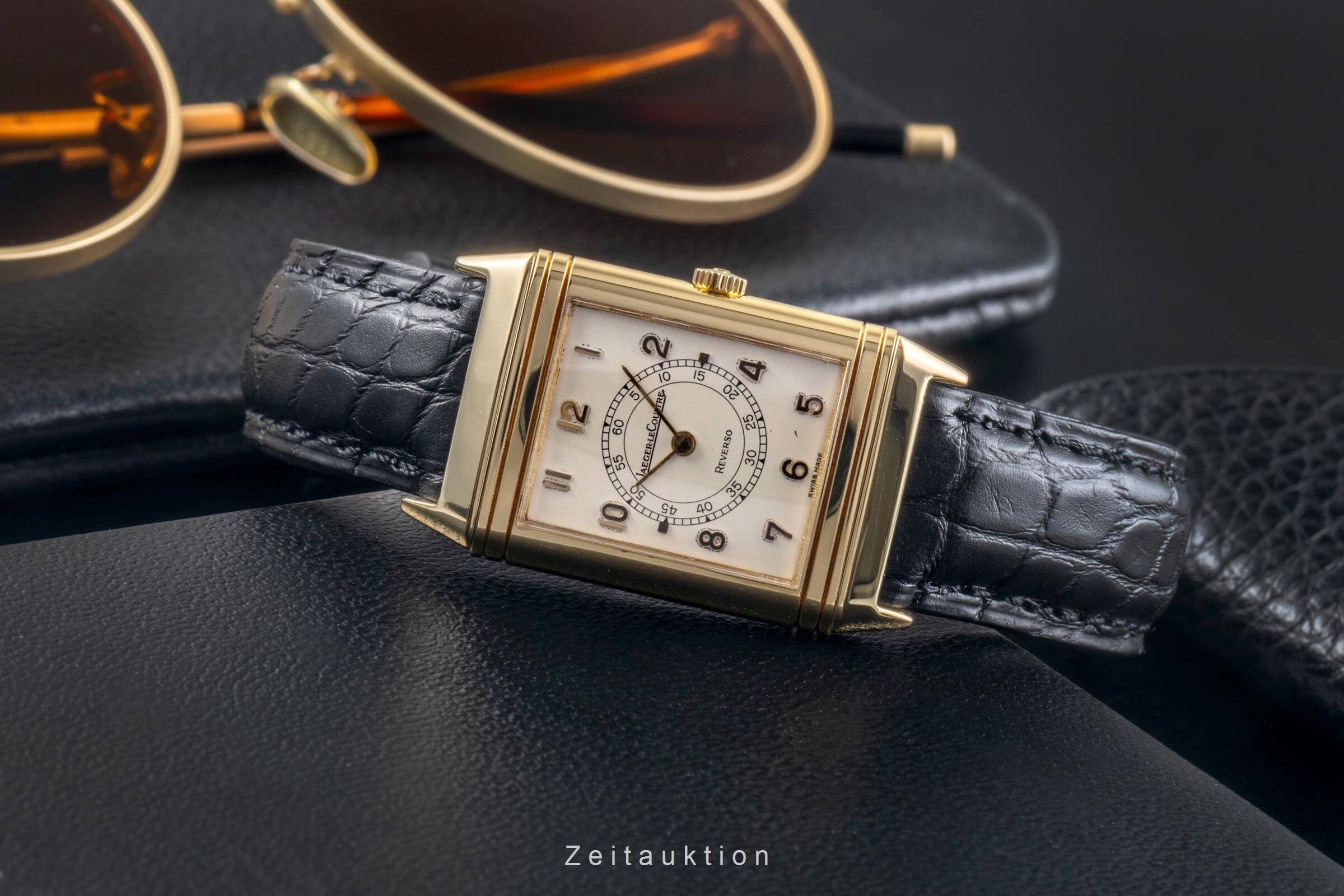 Jaeger LeCoultre Reverso 18K (0,750) Gold Handaufzug Herrenuhr Ref. 6184.21 [2406683]