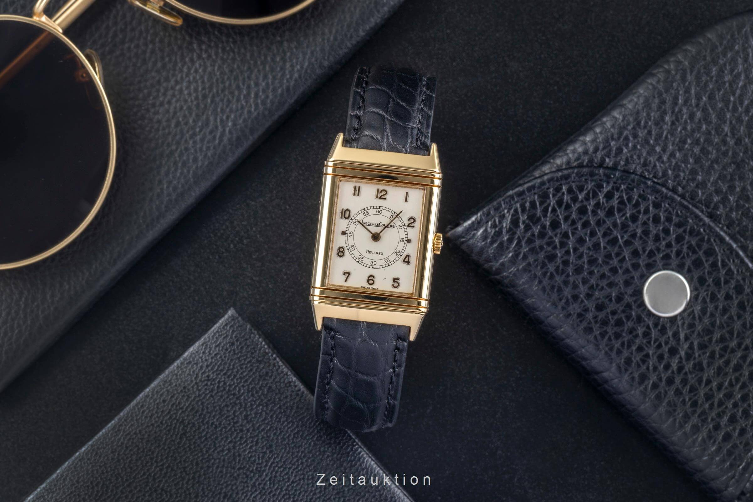 Jaeger LeCoultre Reverso 18K (0,750) Gold Handaufzug Herrenuhr Ref. 6184.21 [2406683]