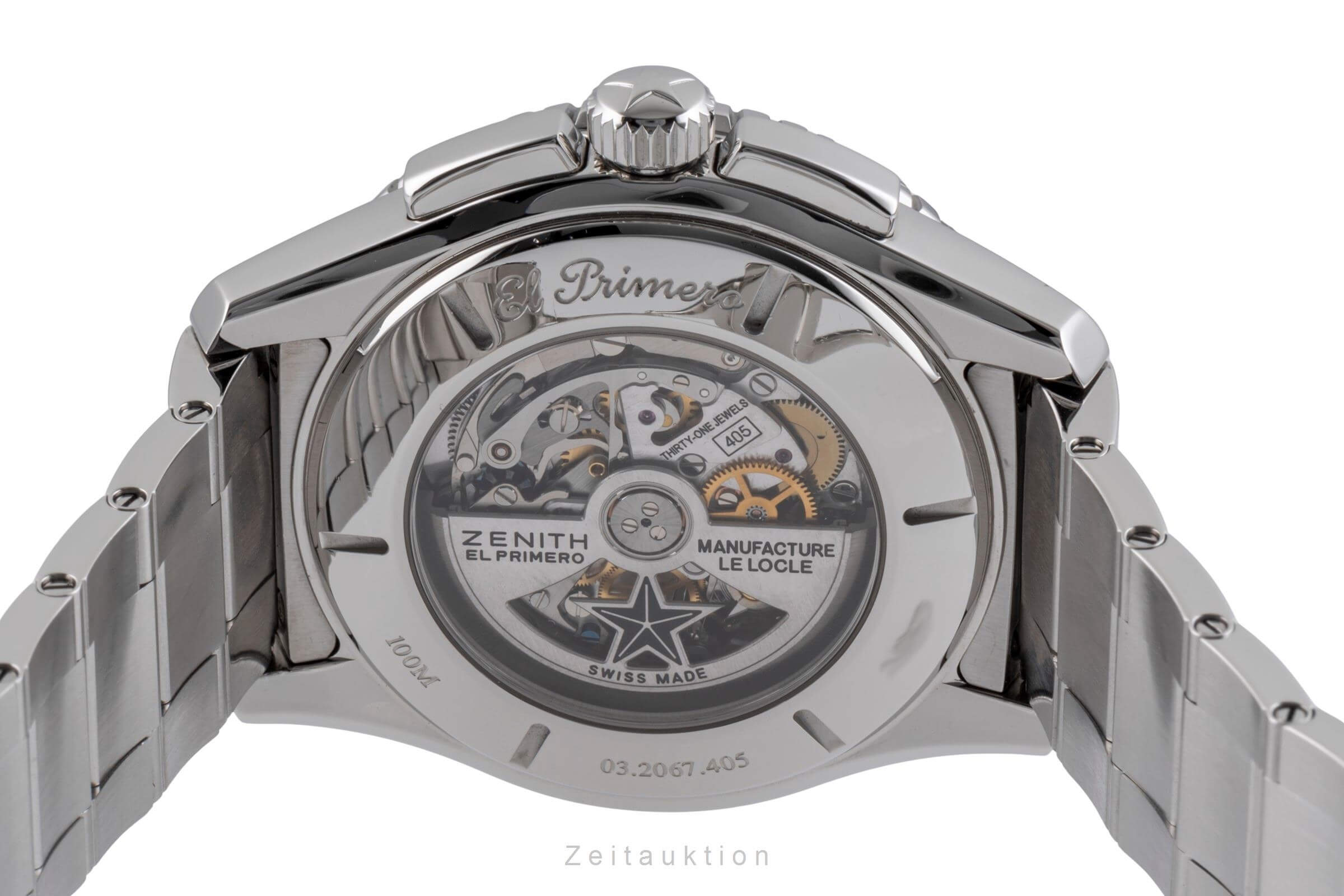 Zenith El Primero cronografo acciaio automatismo orologio da uomo 03.2067.405/51.M2060  [2406693]