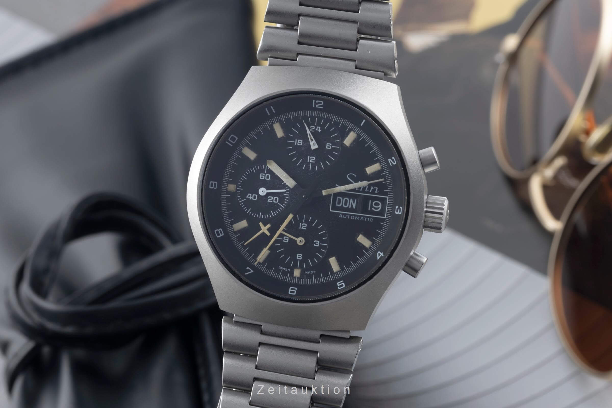 SINN 157 Chronograph Day Date Stahl Automatik Herrenuhr Vintage Ref. 157 [2500017]