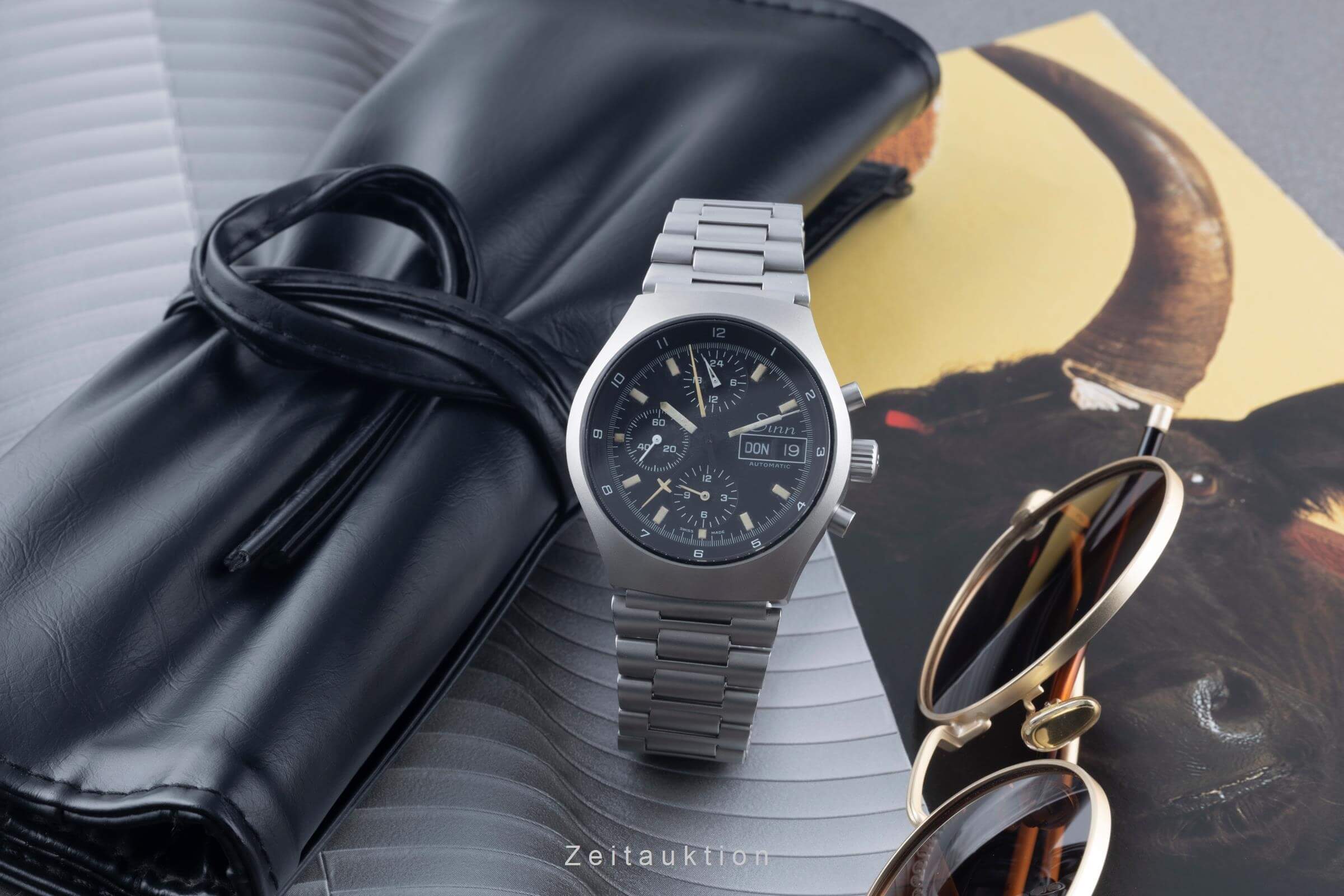 SINN 157 Chronograph Day Date Stahl Automatik Herrenuhr Vintage Ref. 157 [2500017]