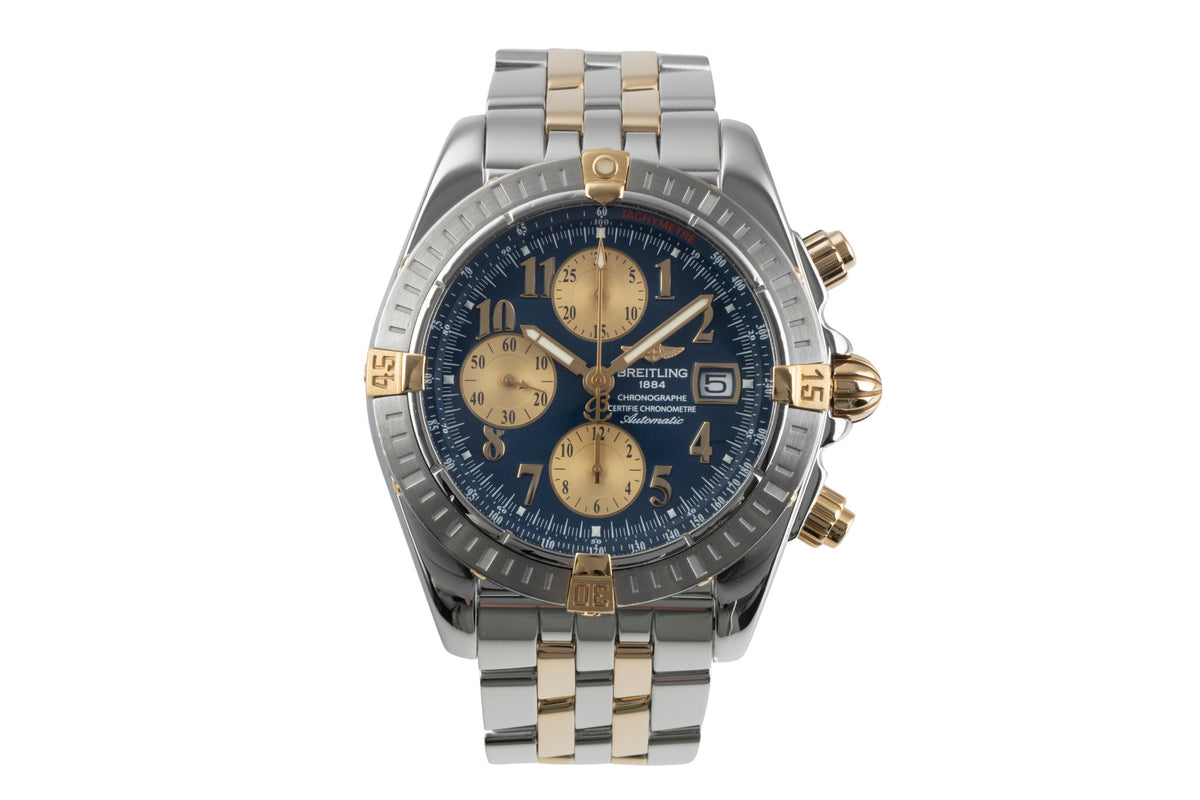 Breitling Chronomat chronograph steel / gold automatic men's watch B13356  [2500047]