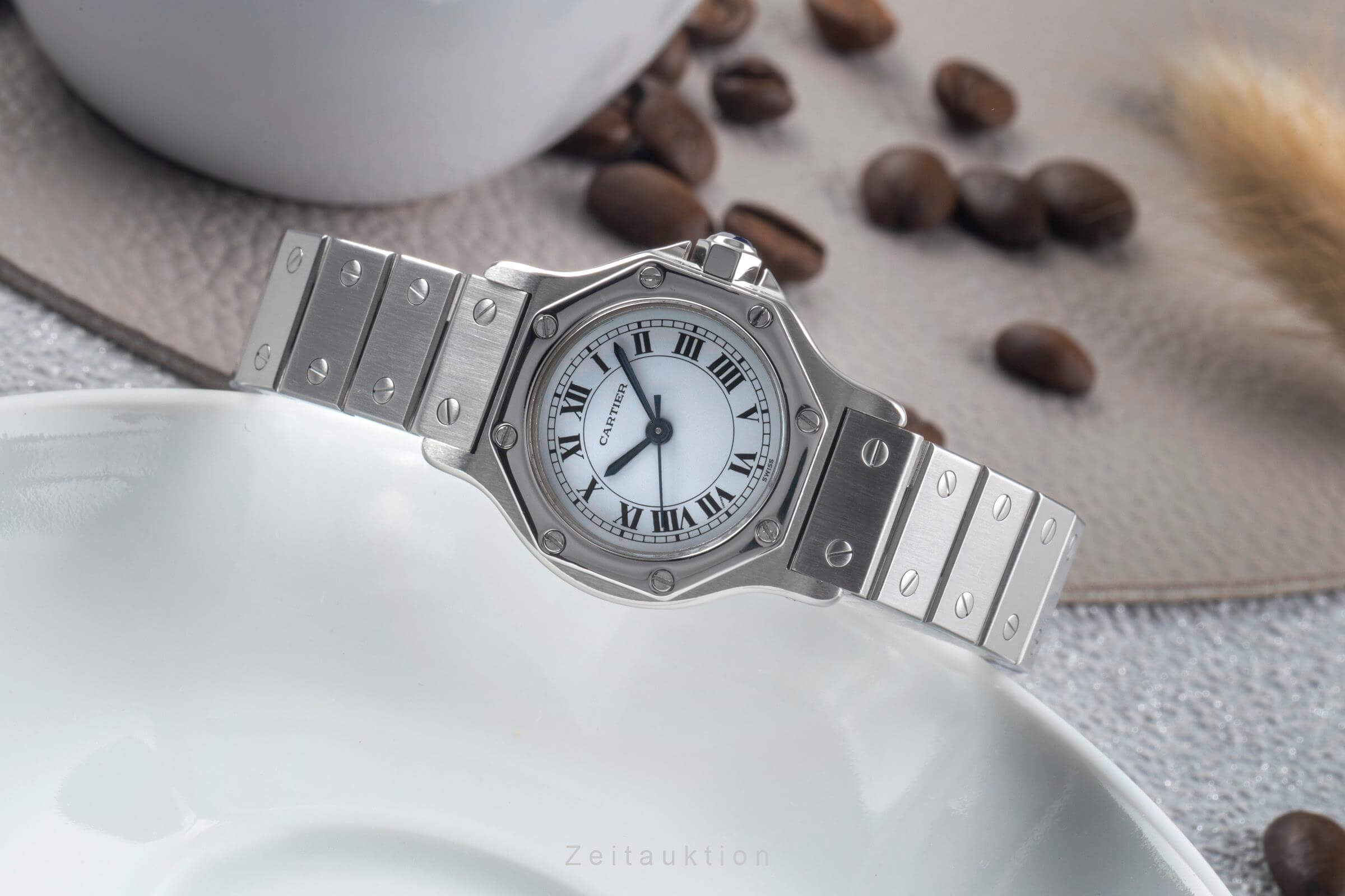 Cartier Santos steel automatic women's watch 0906  [2500050]