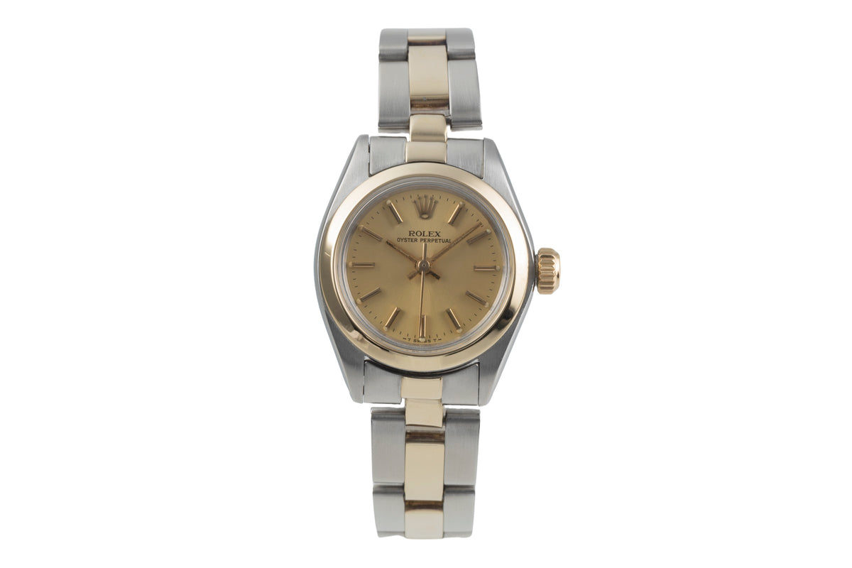 Rolex Oyster Perpetual steel / gold automatic women's watch 6718 Vintage  [2500056]