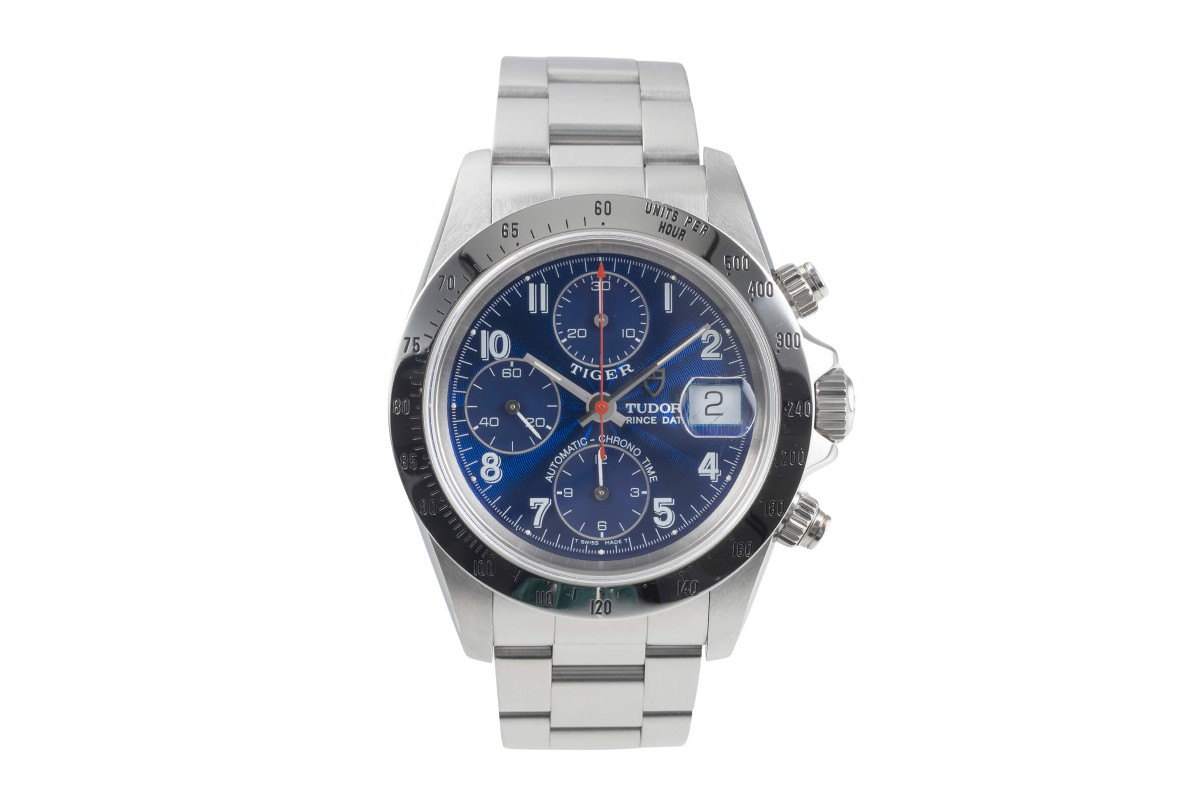 Tudor Prince Date Chronograph Blue Stahl Automatik Herrenuhr Ref. 79280  [2500107]