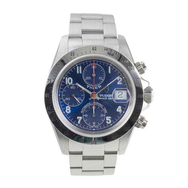 Tudor Prince Date Chronograph Blue Stahl Automatik Herrenuhr Ref. 79280  [2500107]