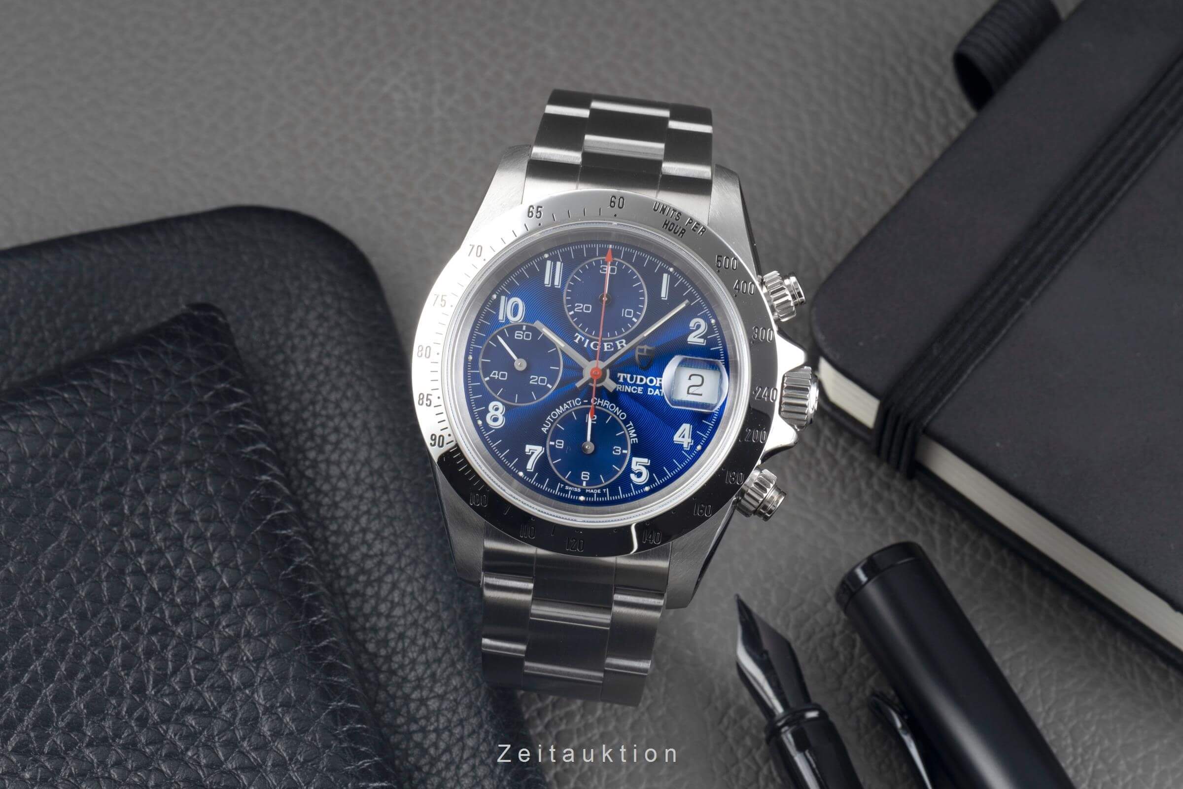 Tudor Prince Date Chronograph Blue Stahl Automatik Herrenuhr Ref. 79280  [2500107]