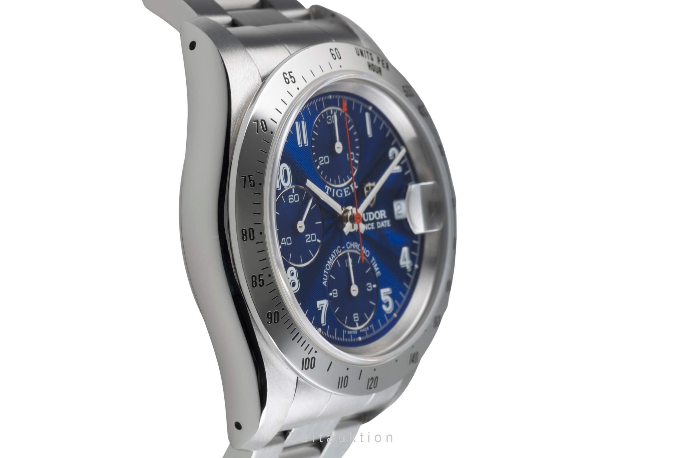 Tudor Prince Date Chronograph Blue Stahl Automatik Herrenuhr Ref. 79280  [2500107]