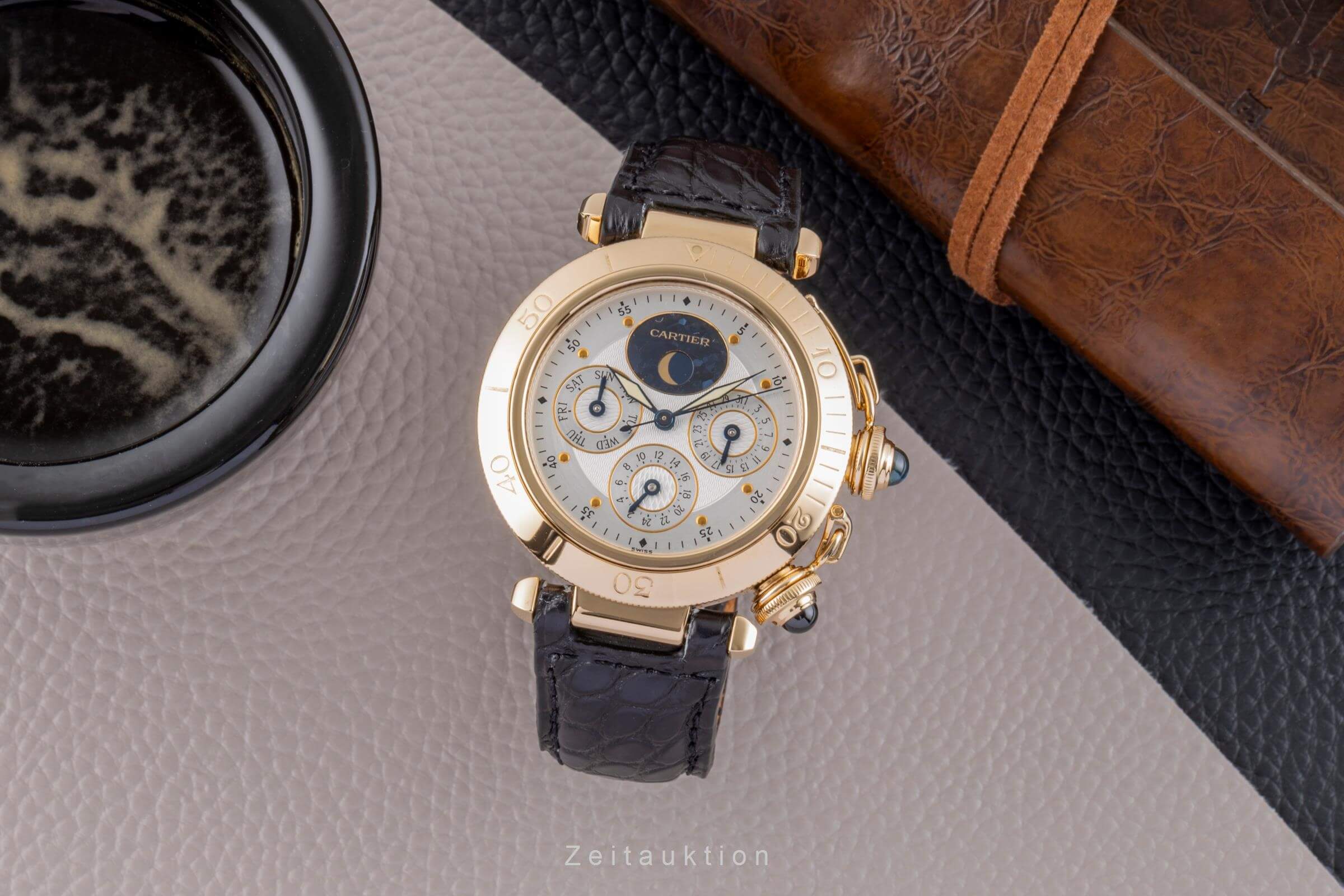 Cartier Pasha oro 18 ct automatismo orologio da uomo W3008751  [2500125]