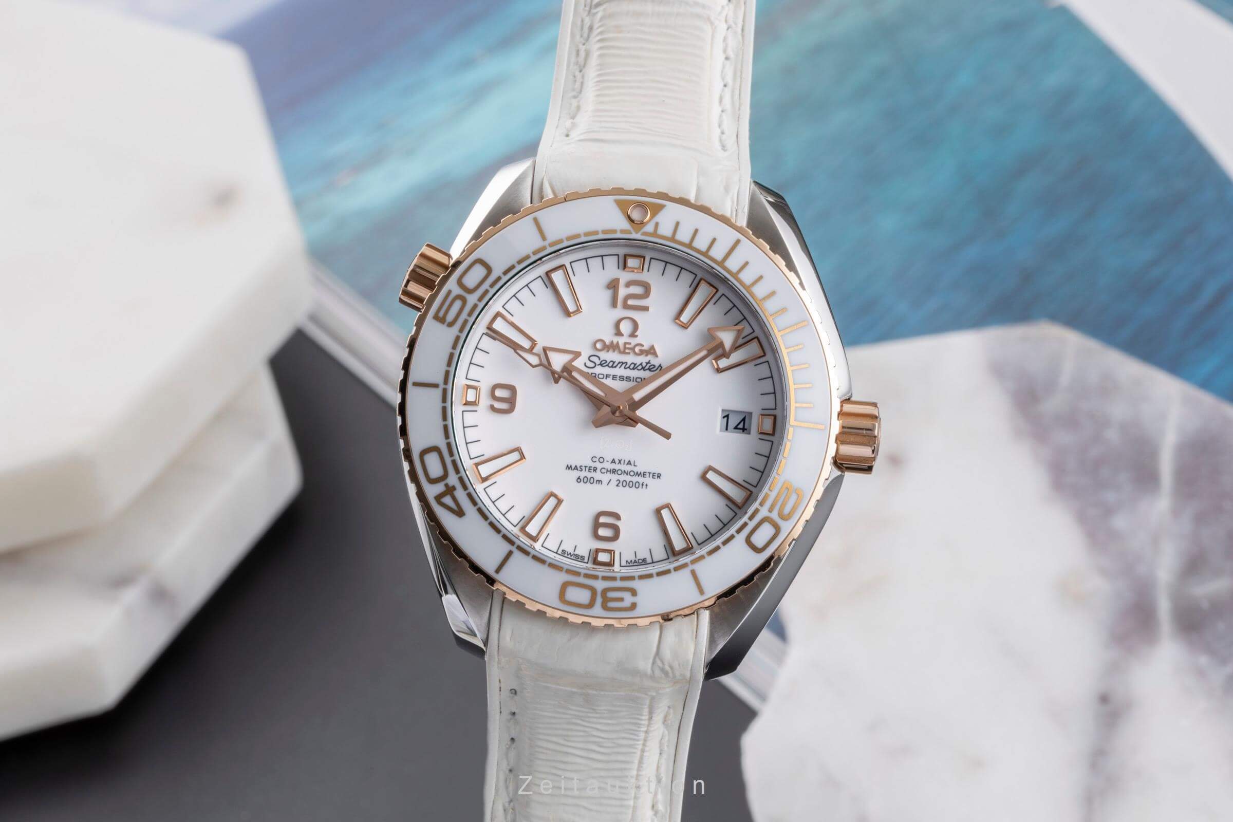 Omega Seamaster Planet Ocean 600M Stahl / Gold Ref. 215.23.40.20.04.001 B&P [2500133]