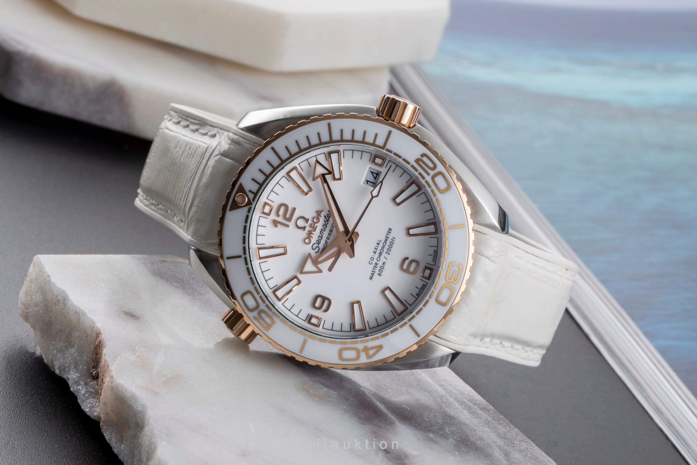 Omega Seamaster Planet Ocean 600M Stahl / Gold Ref. 215.23.40.20.04.001 B&P [2500133]