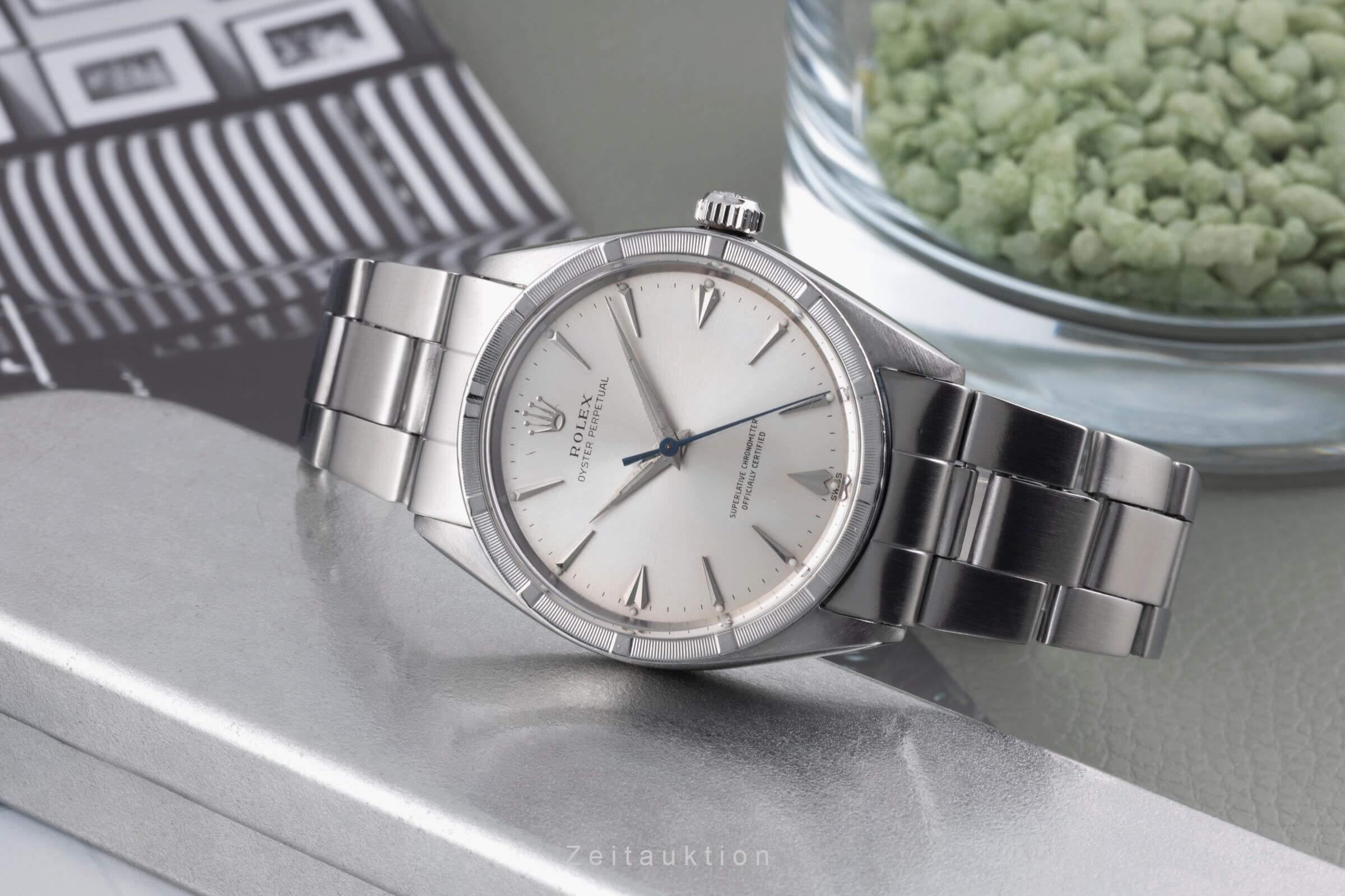 Rolex Oyster Perpetual acier automatique montre pour hommes 1007 Vintage  [2500156]