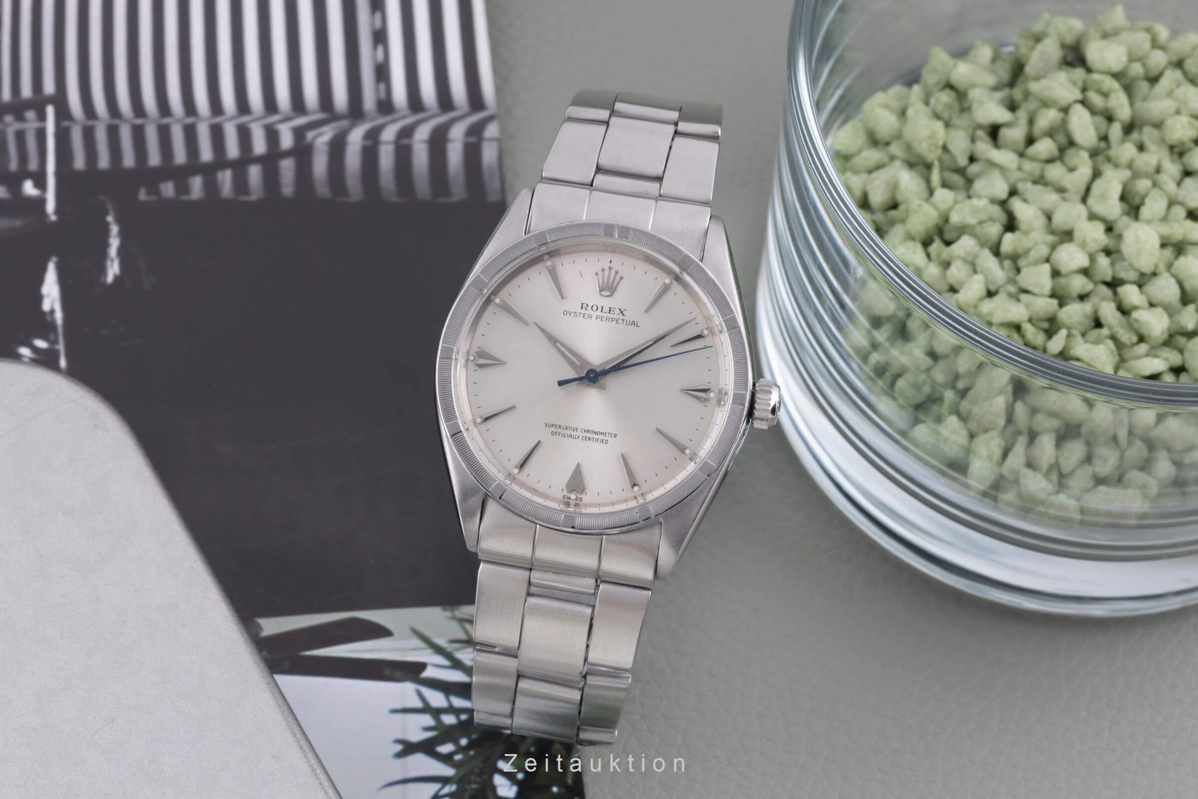 Rolex Oyster Perpetual acier automatique montre pour hommes 1007 Vintage  [2500156]