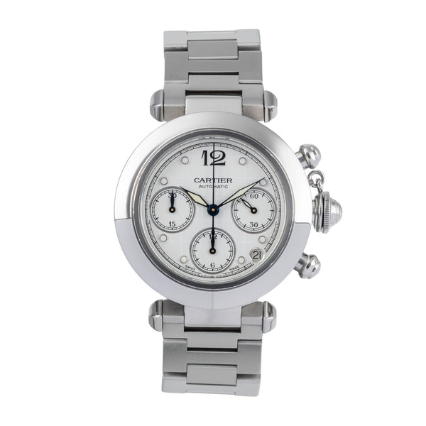 Cartier Pasha cronografo acciaio automatismo orologio da uomo W31039M7 2412 LP: 7200EUR  [2500177]