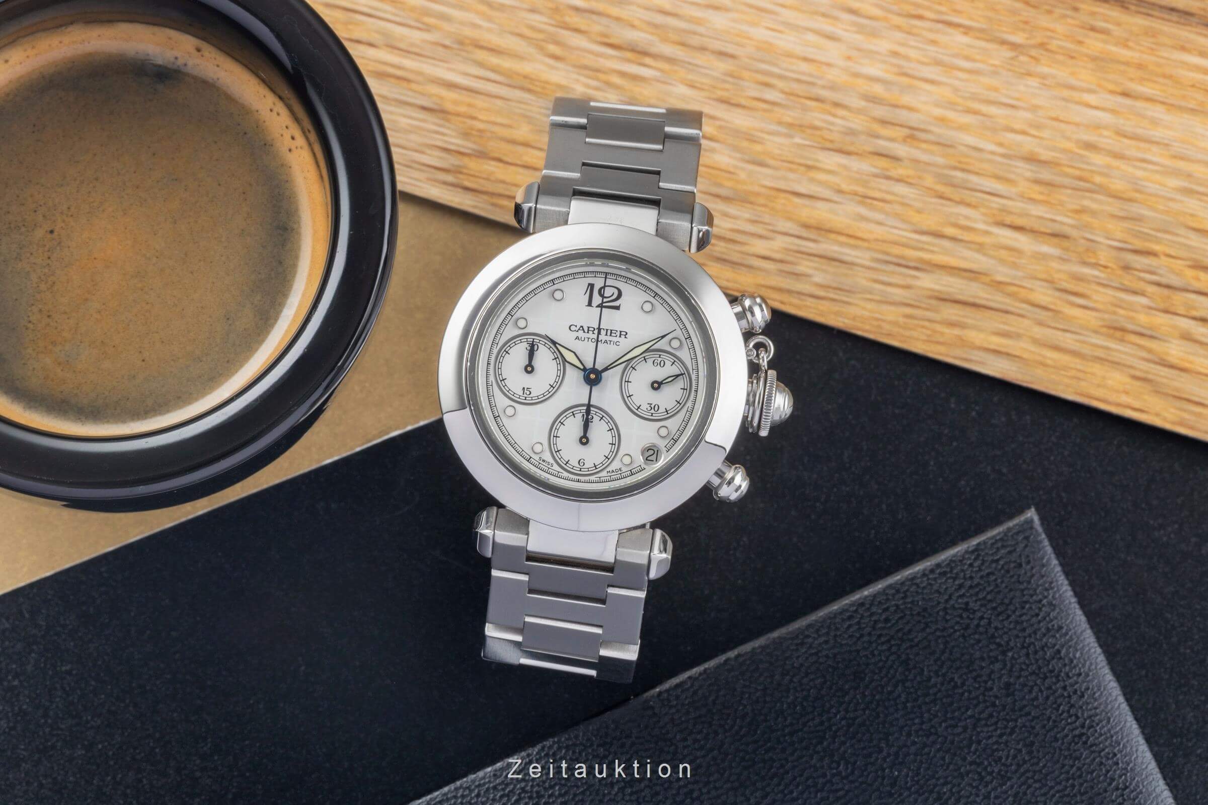 Cartier Pasha cronografo acciaio automatismo orologio da uomo W31039M7 2412 LP: 7200EUR  [2500177]