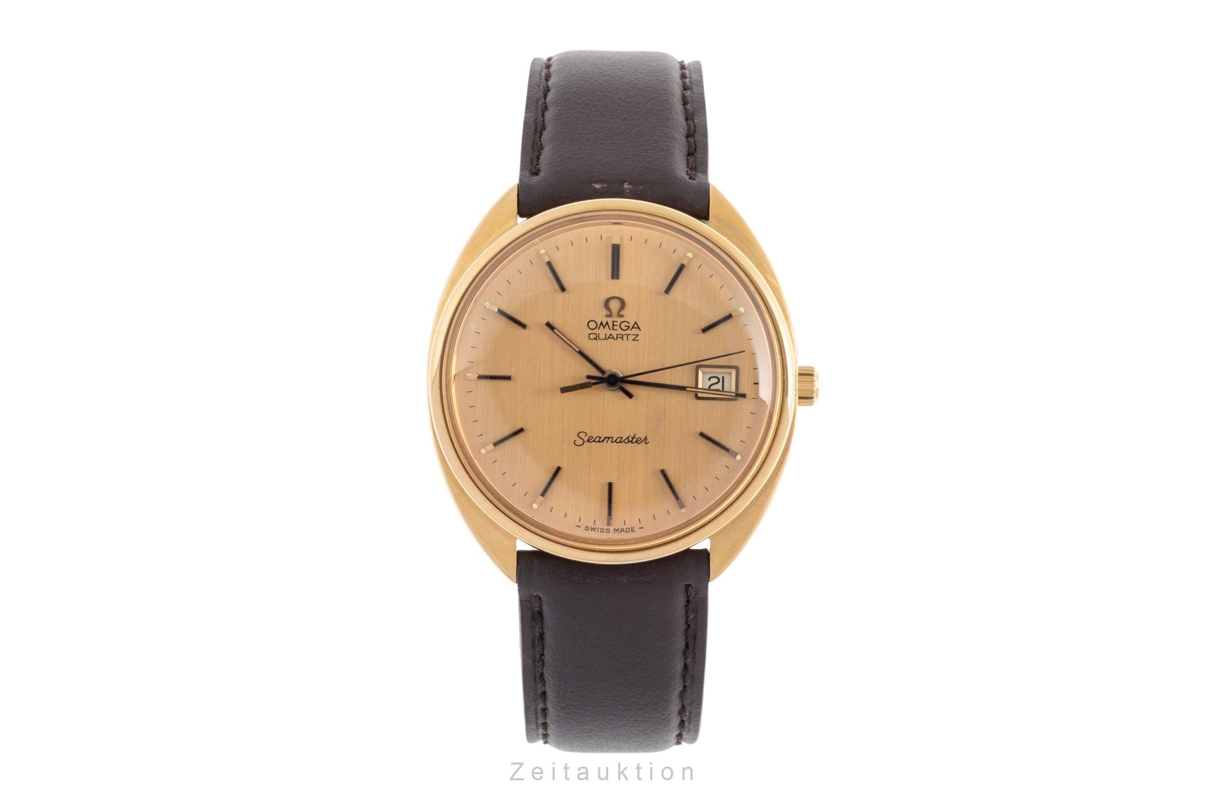 Omega Seamaster gold-plated quartz men's watch 196.0078  [2500186]