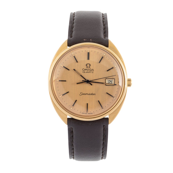 Omega Seamaster gold-plated quartz men's watch 196.0078  [2500186]