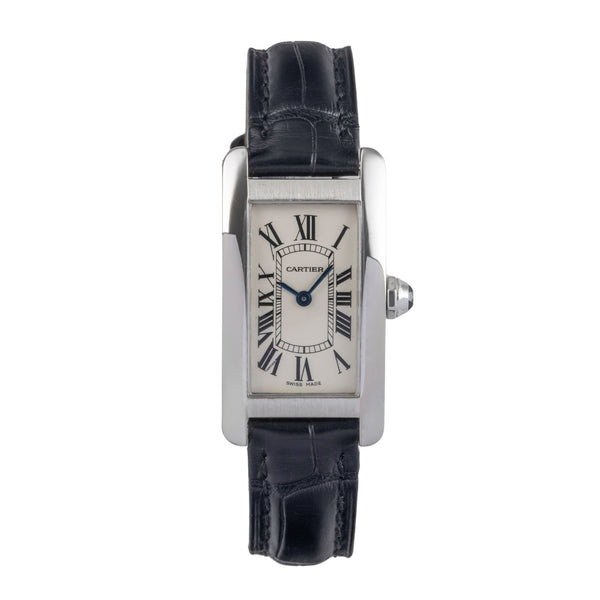 Cartier Tank Américaine Lady 18K Weissgold Damenuhr Gold Ref. W2601956 Klassiker [2500189]