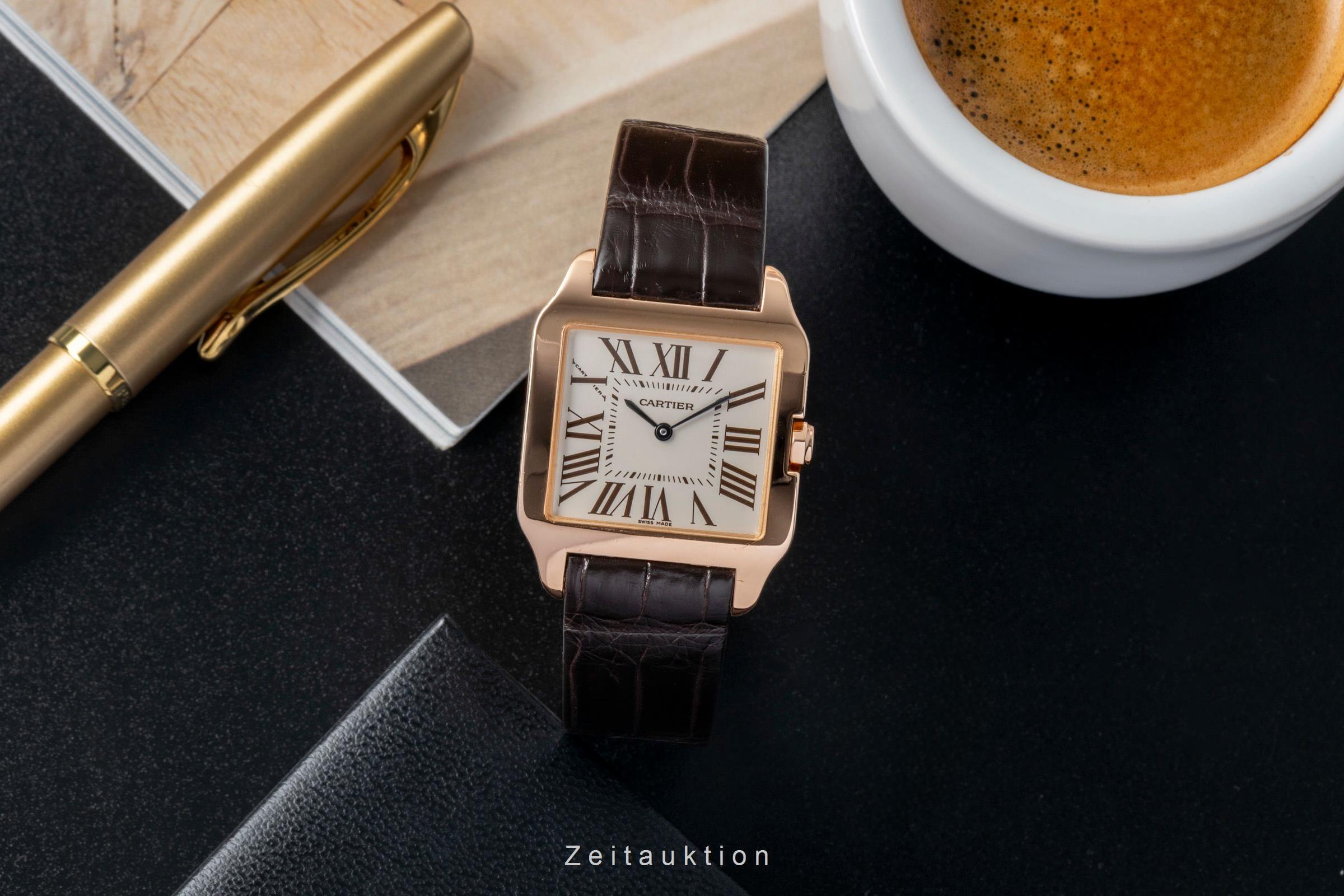 Cartier Santos Dumont or rouge 18 ct quartz montre pour hommes W2009251,2788  [2500275]