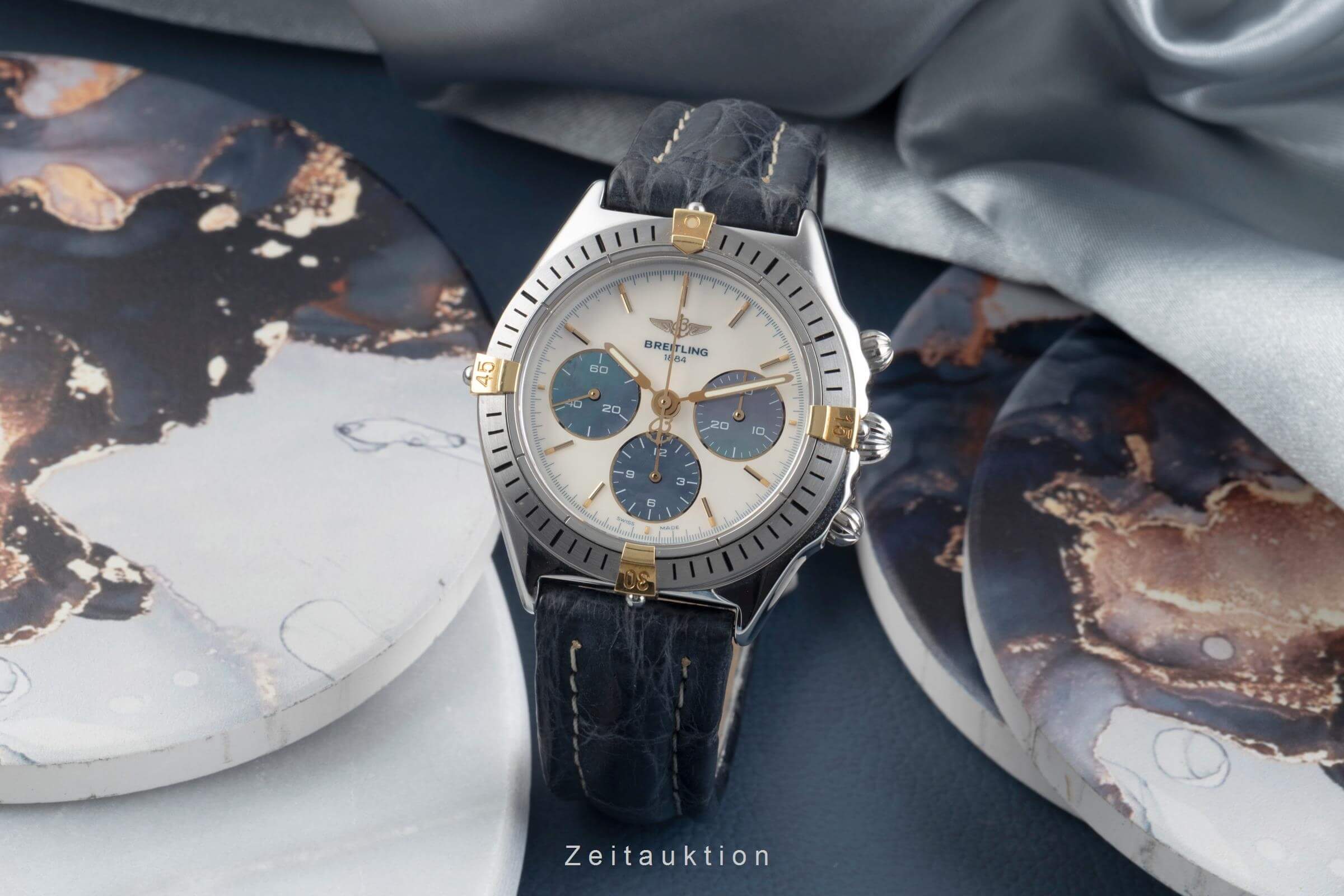 Breitling Callisto chronograph gilt / steel manual winding men's watch B11045  [2500277]