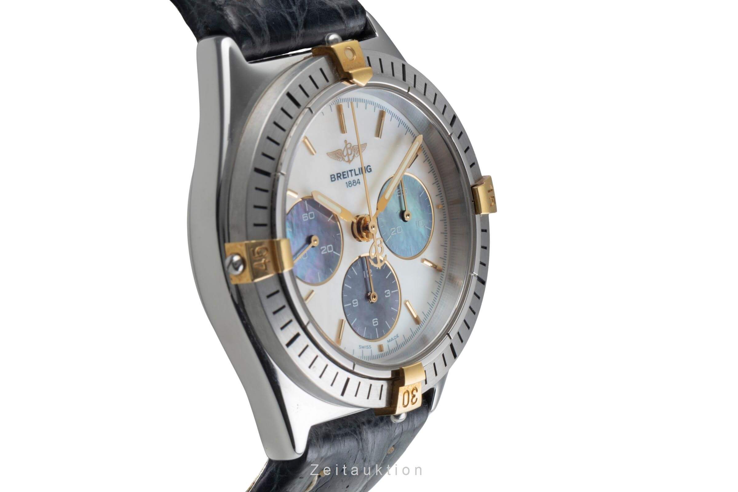 Breitling Callisto chronograph gilt / steel manual winding men's watch B11045  [2500277]