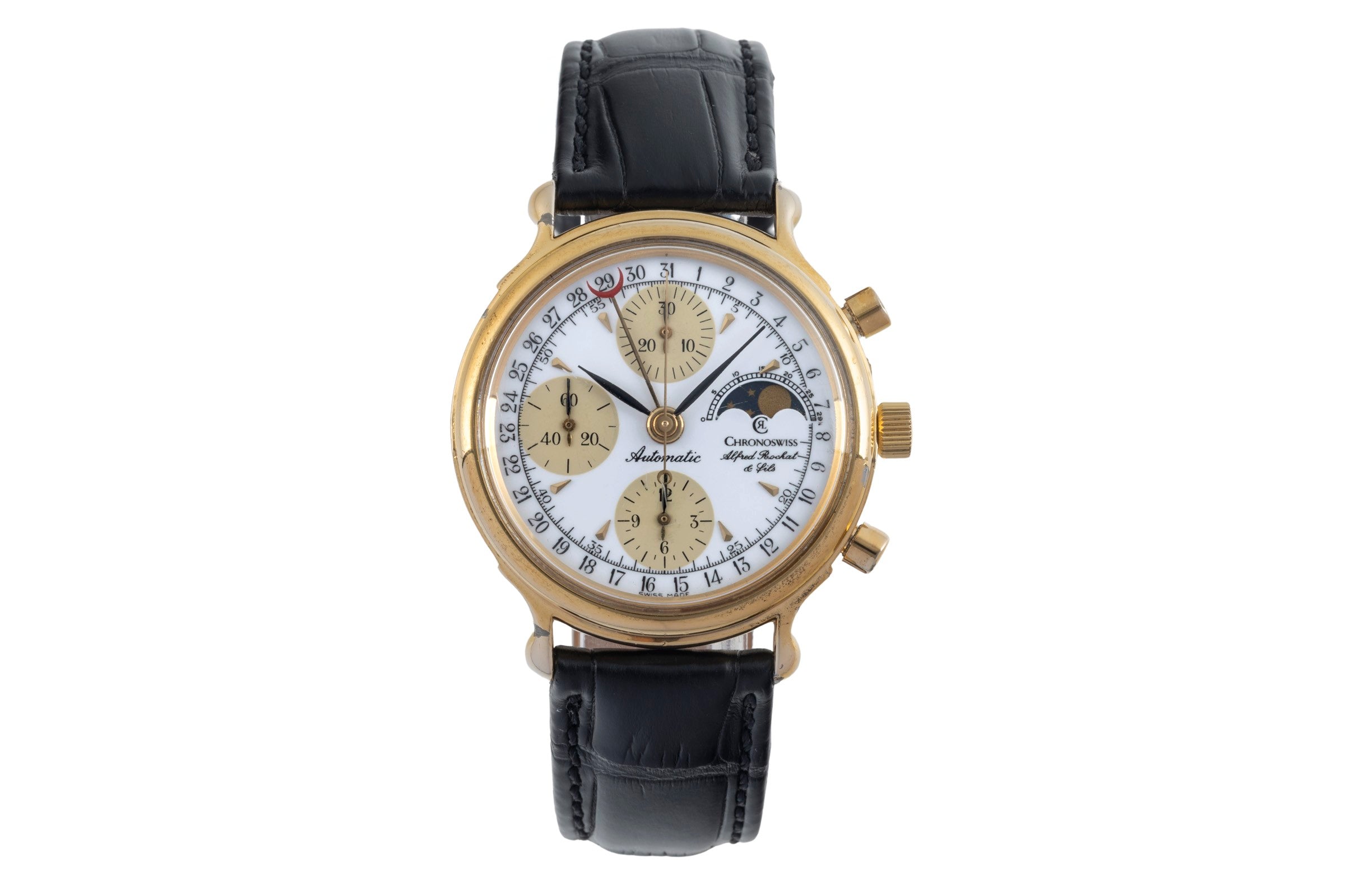 Chronoswiss A. Rochat chronographe doré automatique montre pour hommes 77590  [2500290]