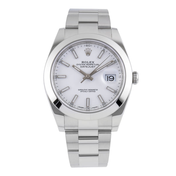 Rolex Datejust 41 Automatik Stahl Herrenuhr Oyster Perpetual 126300 B&P 2021 [2500295]