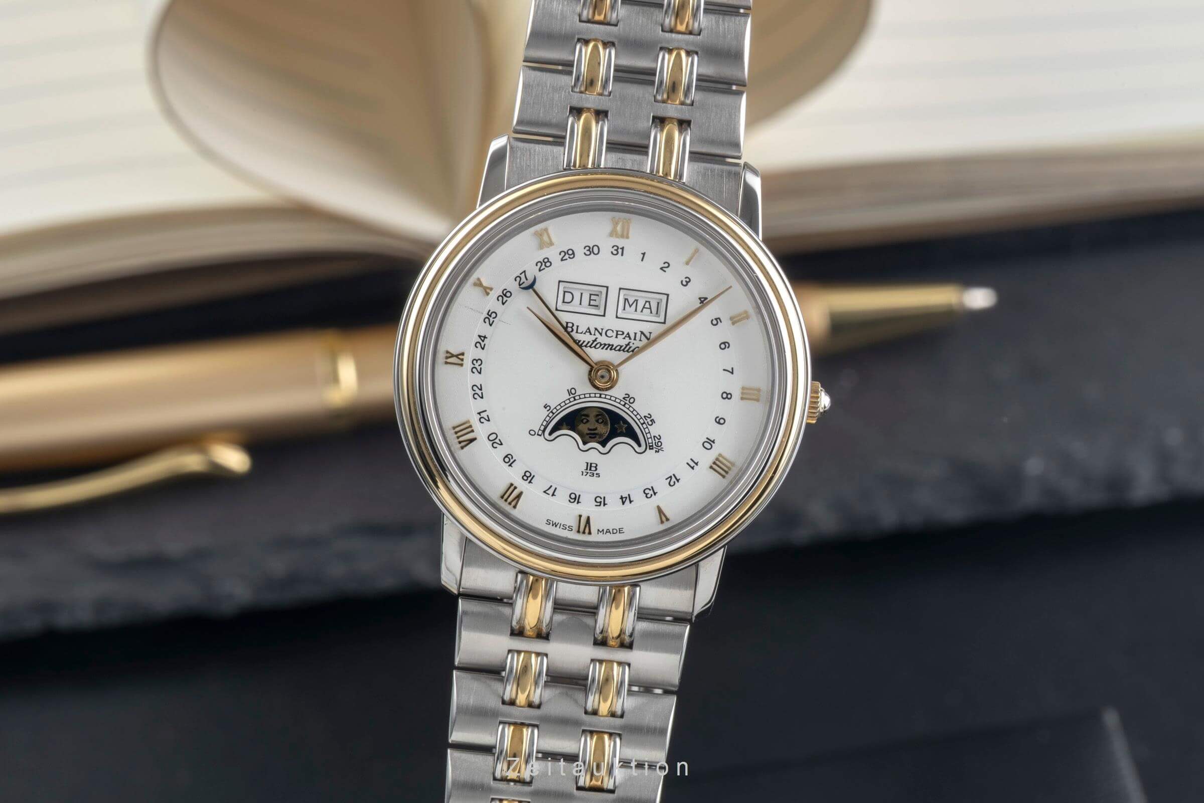 Blancpain Villeret steel / gold automatic men's watch 6595  [2500305]