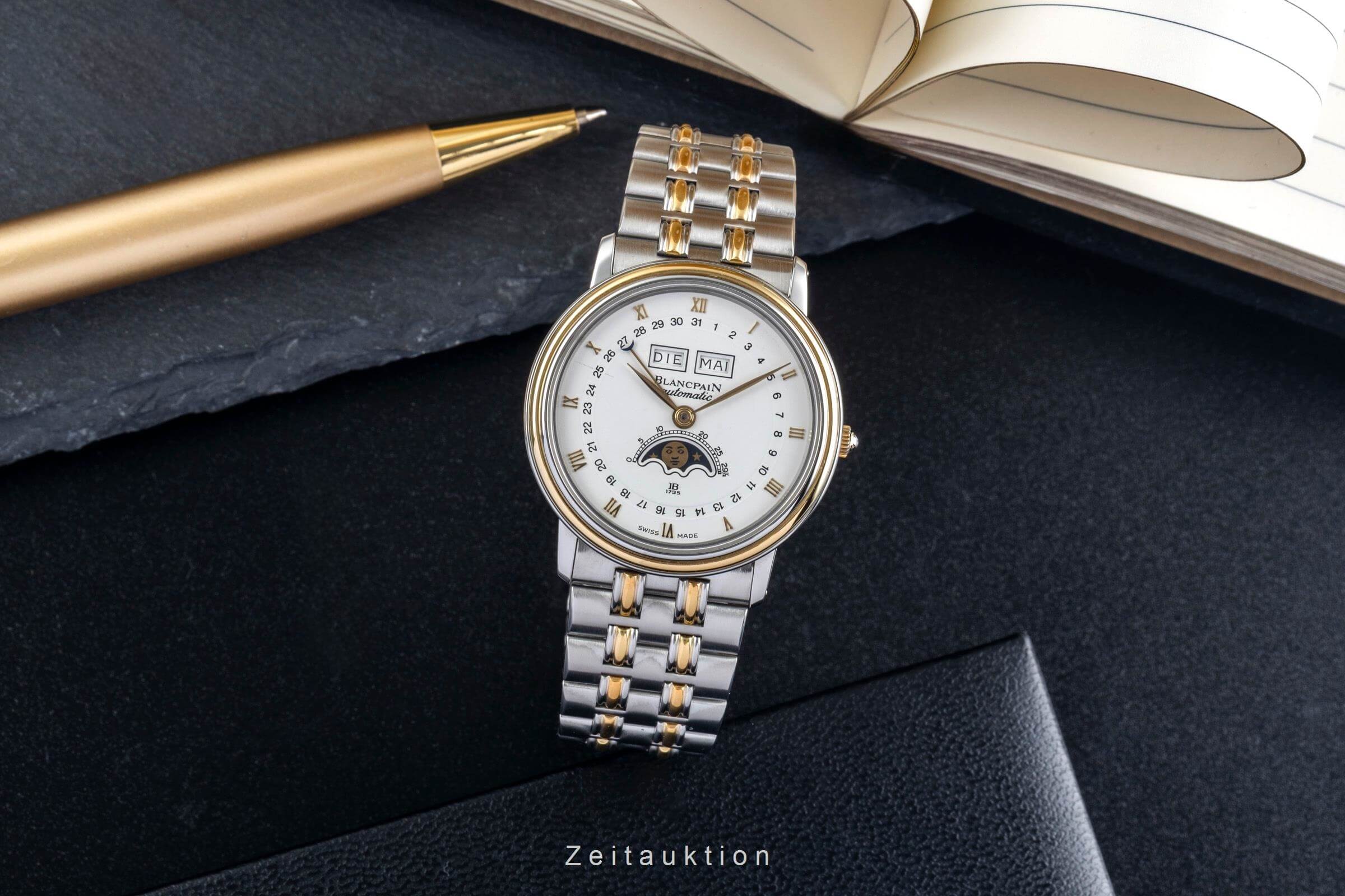 Blancpain Villeret steel / gold automatic men's watch 6595  [2500305]