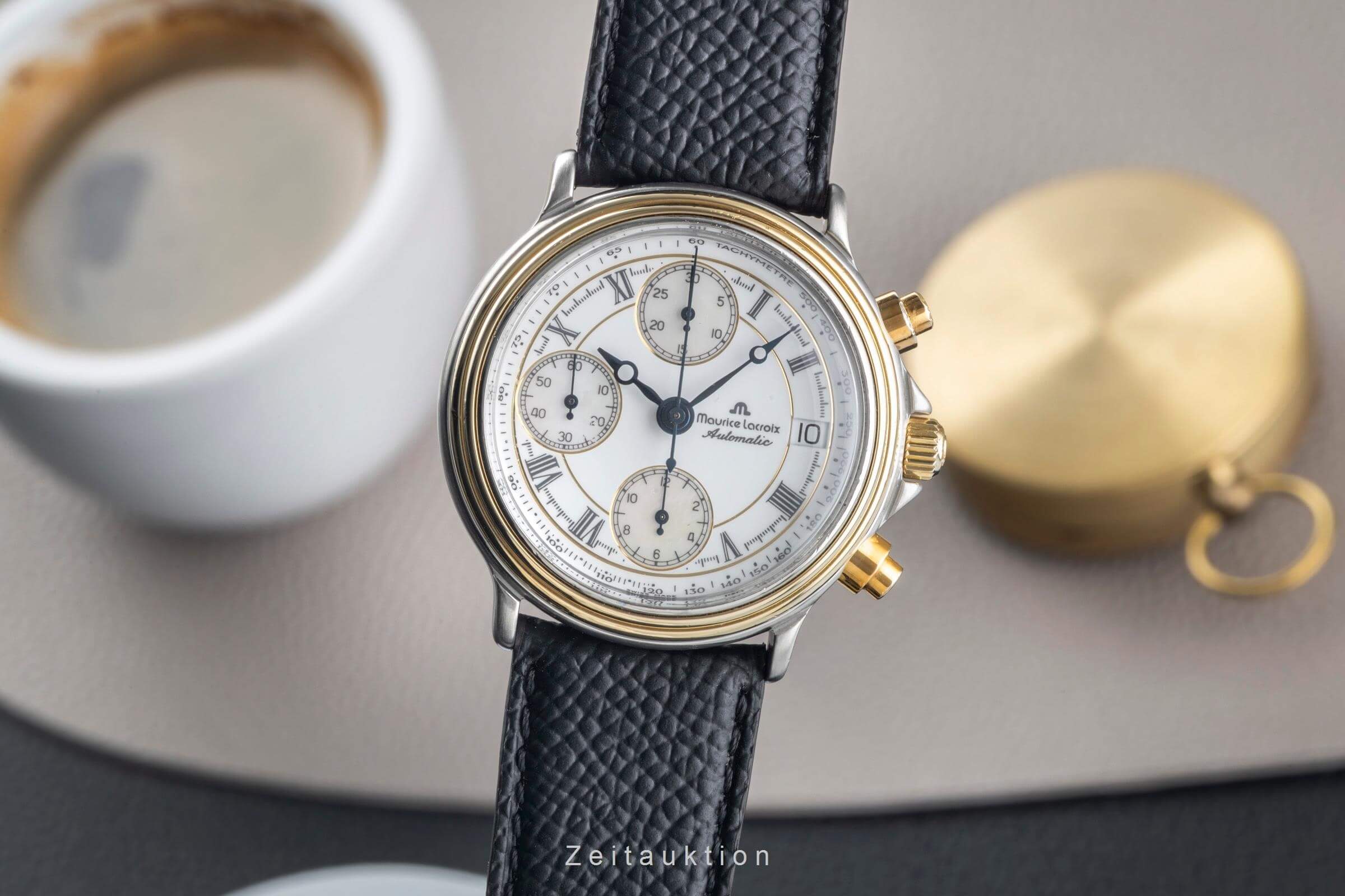 Maurice Lacroix Croneo chronograph gilt / steel automatic Ref