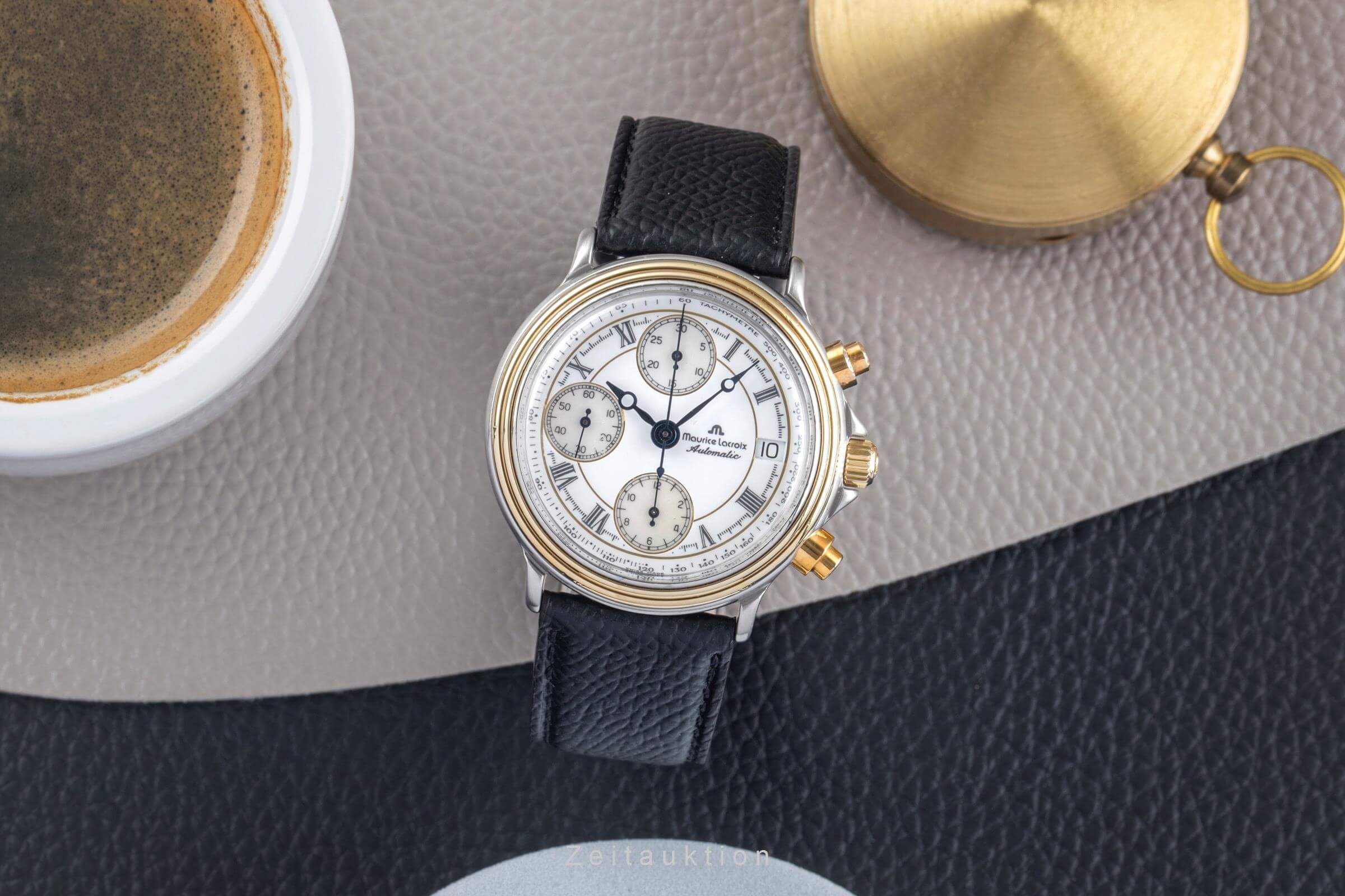 Maurice Lacroix Croneo chronograph gilt / steel automatic Ref