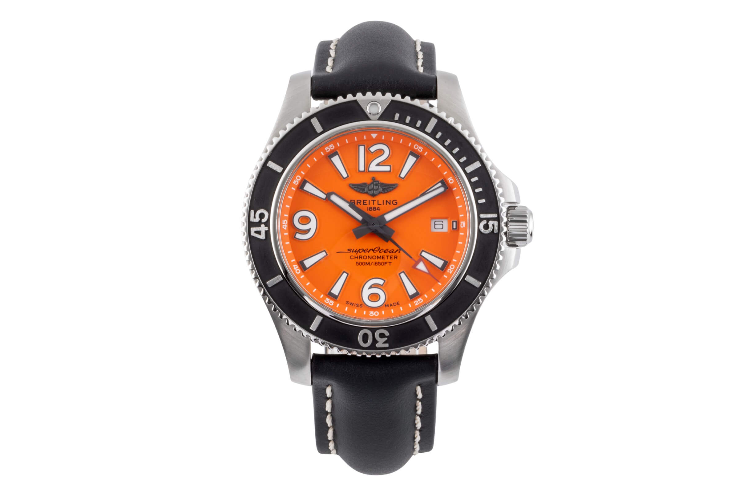 Breitling Superocean 42 Orange Dial Edelstahl Automatik Herrenuhr Ref. A17366  [2500357]