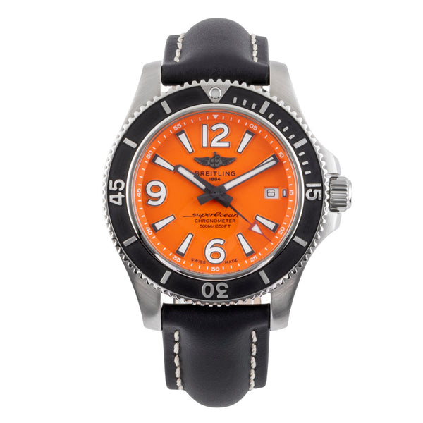 Breitling Superocean 42 Orange Dial Edelstahl Automatik Herrenuhr Ref. A17366  [2500357]