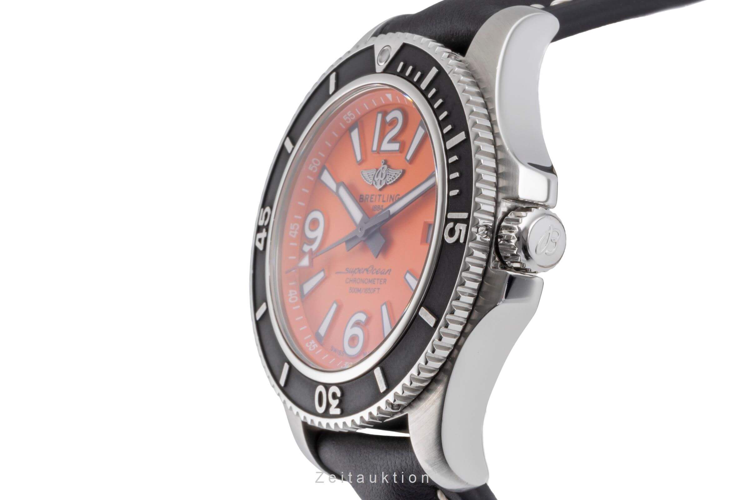 Breitling Superocean 42 Orange Dial Edelstahl Automatik Herrenuhr Ref. A17366  [2500357]