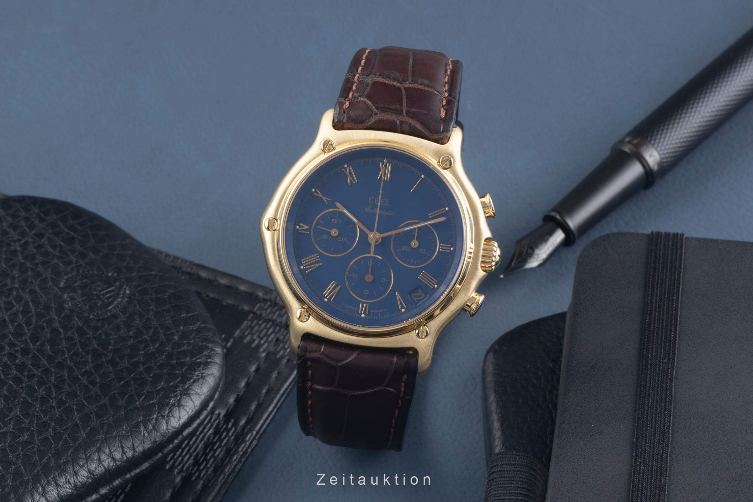 Ebel 1911 chronograph 18 ct gold automatic men's watch 8134901  [2500361]