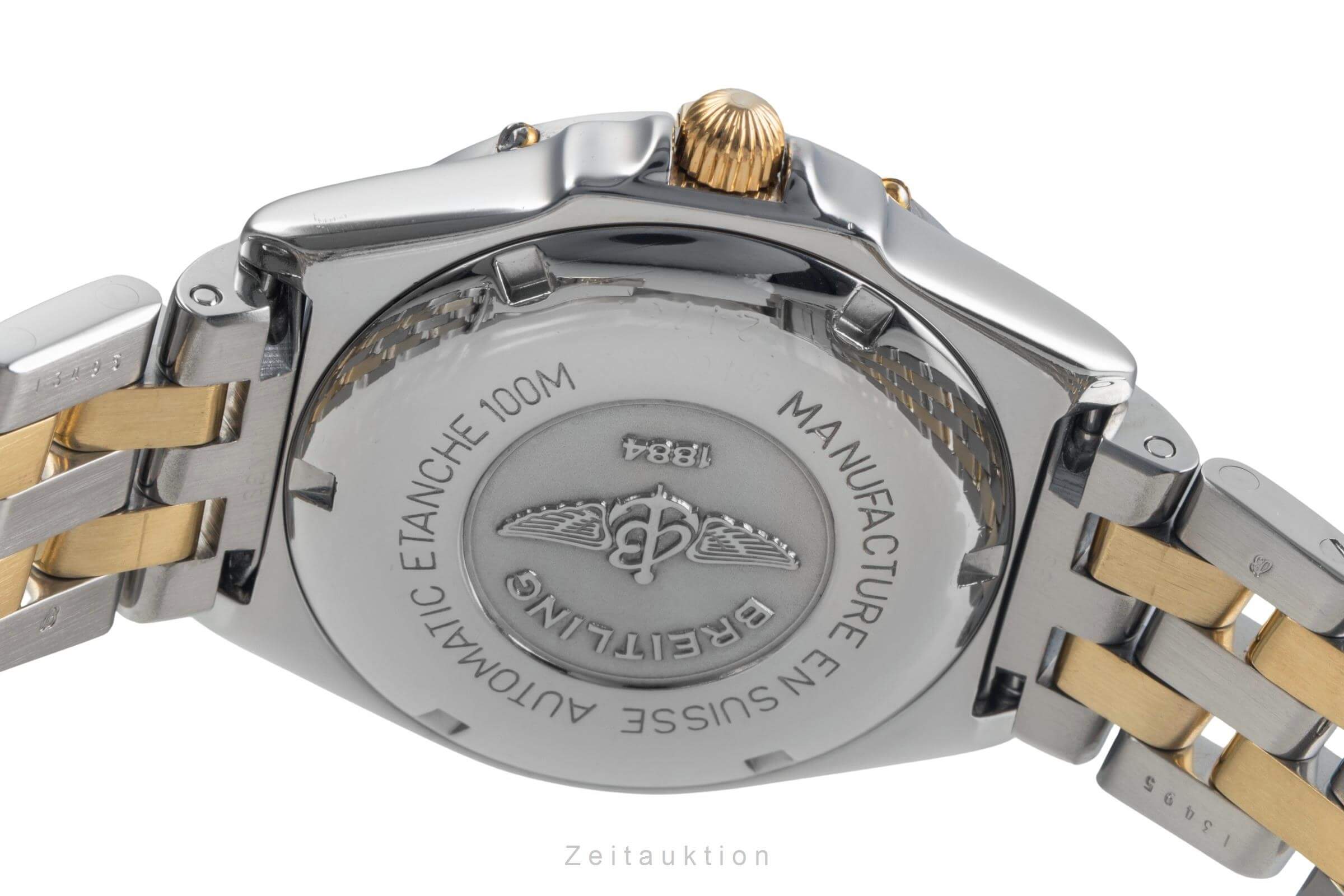 Breitling Wings Stahl / Gold Automatik Datum Herrenuhr Ref. B10050 Papiere 1998 [2500375]