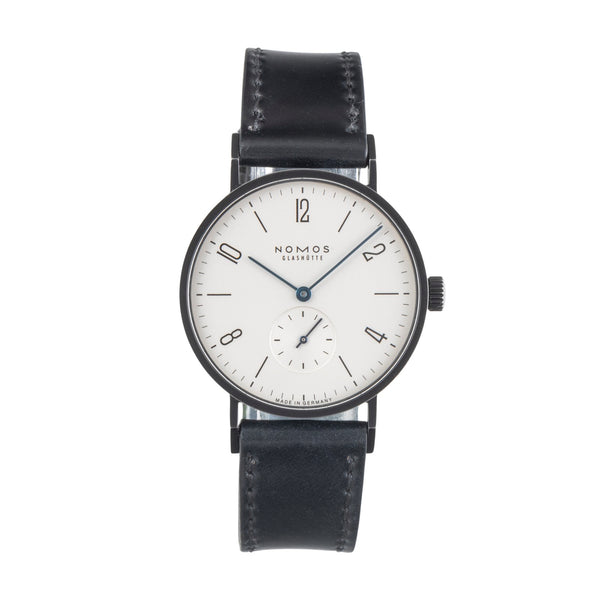 Nomos Tangente Norma PVD Schwarz Edelstahl Handaufzug Herrenuhr Ref. 129 B&P [2500391]