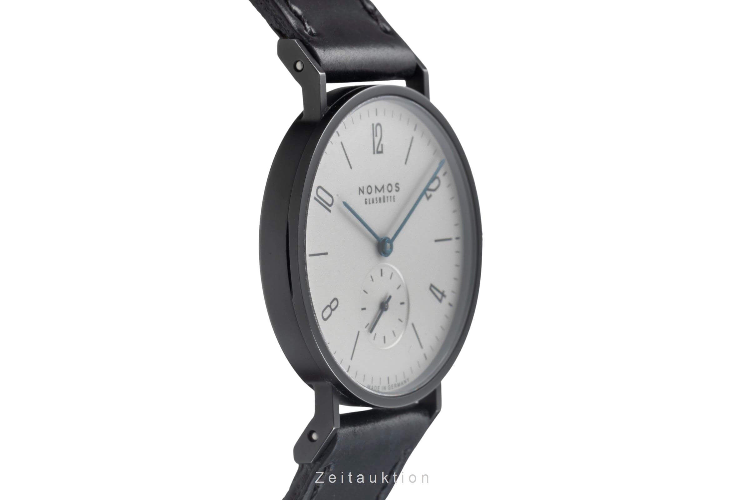 Nomos Tangente Norma PVD Schwarz Edelstahl Handaufzug Herrenuhr Ref. 129 B&P [2500391]